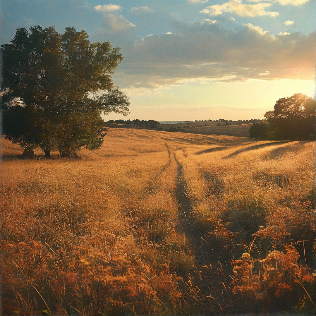 Golden Field at Sunset