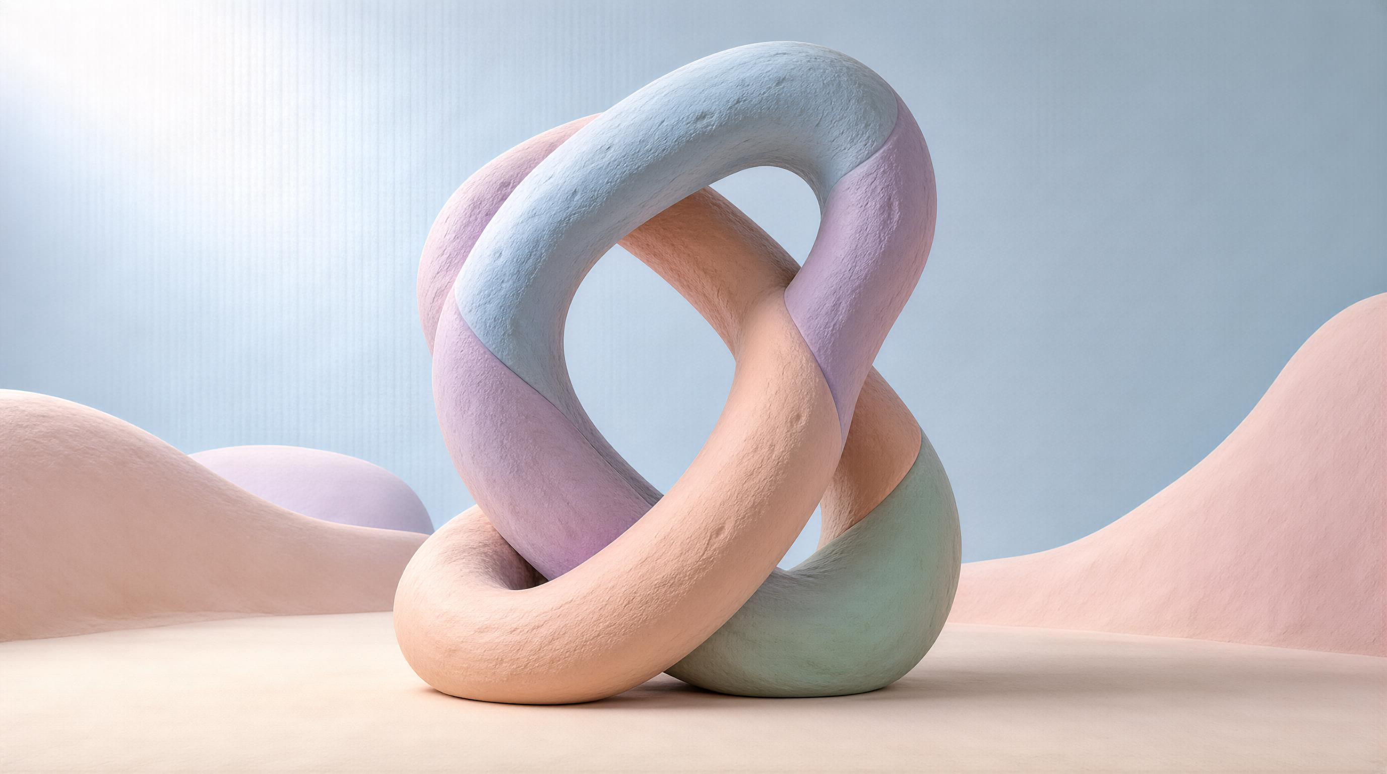 Pastel Torus Knot Sculpture