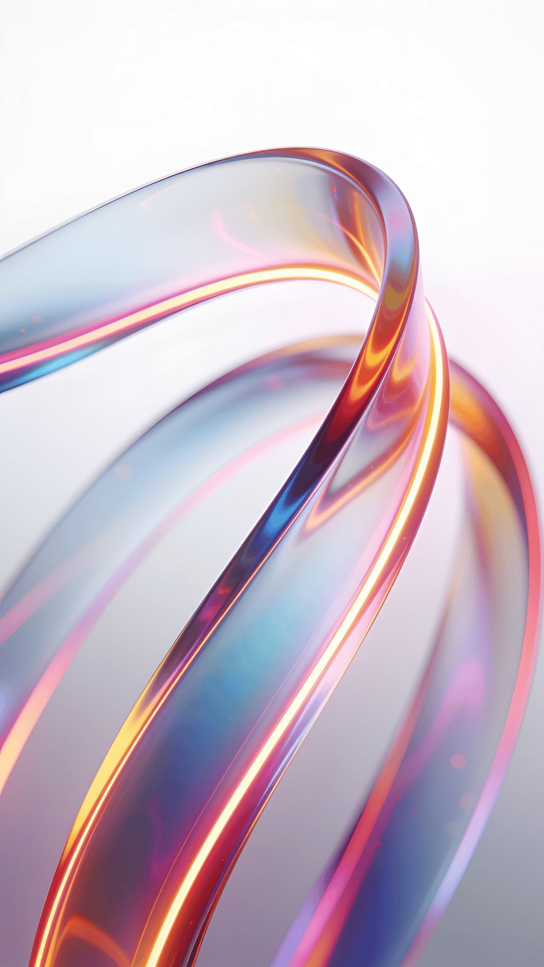 Dreamlike, Neon-Lit Curved Ribbon