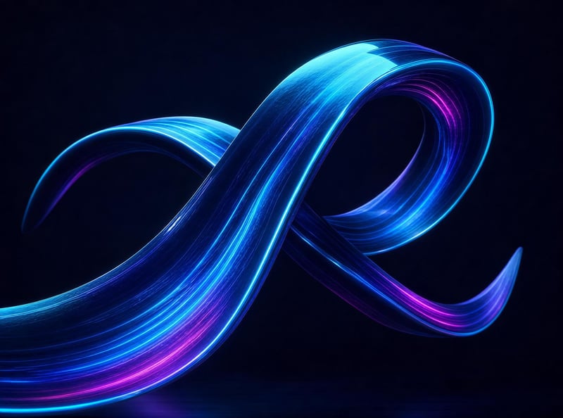 Glowing Blue Infinity Loop