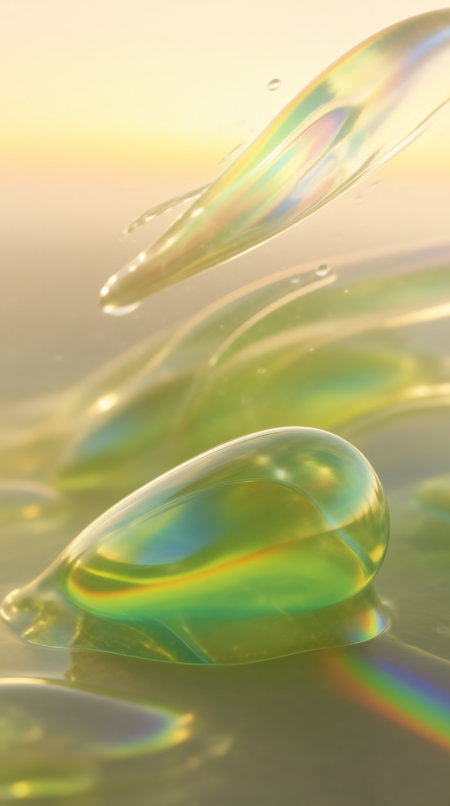 Iridescent Droplets — Holographic Oil Study