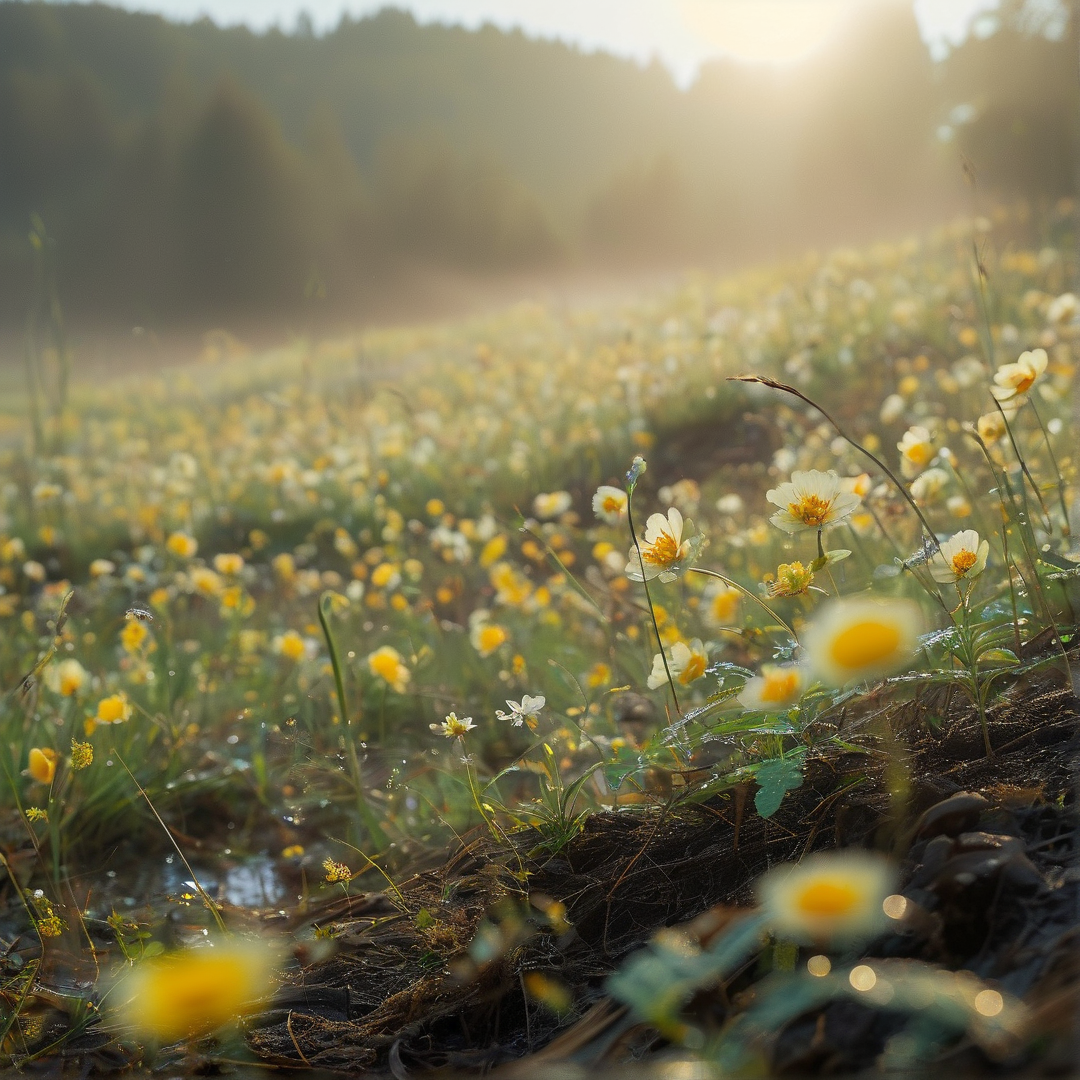Wildflower Meadow at Dawn