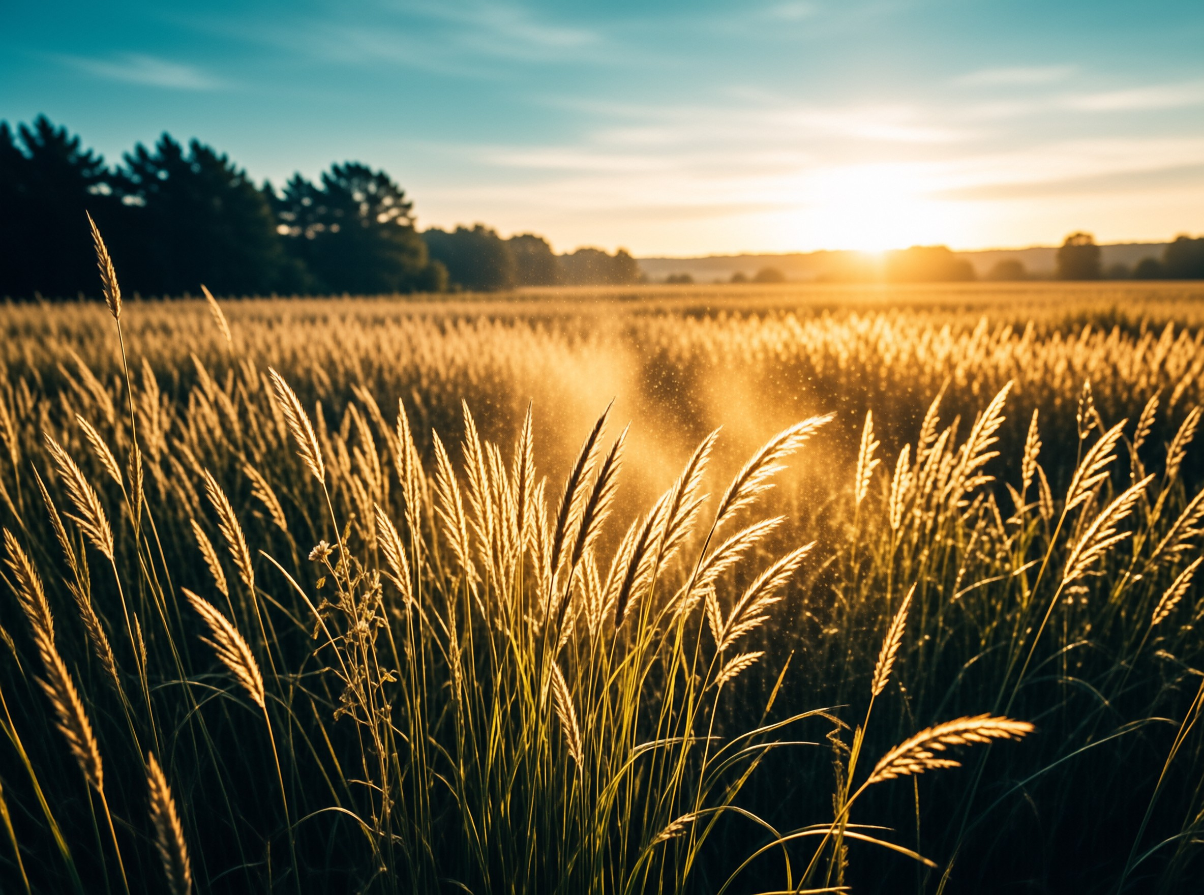 Golden Wheat Field at Sunset