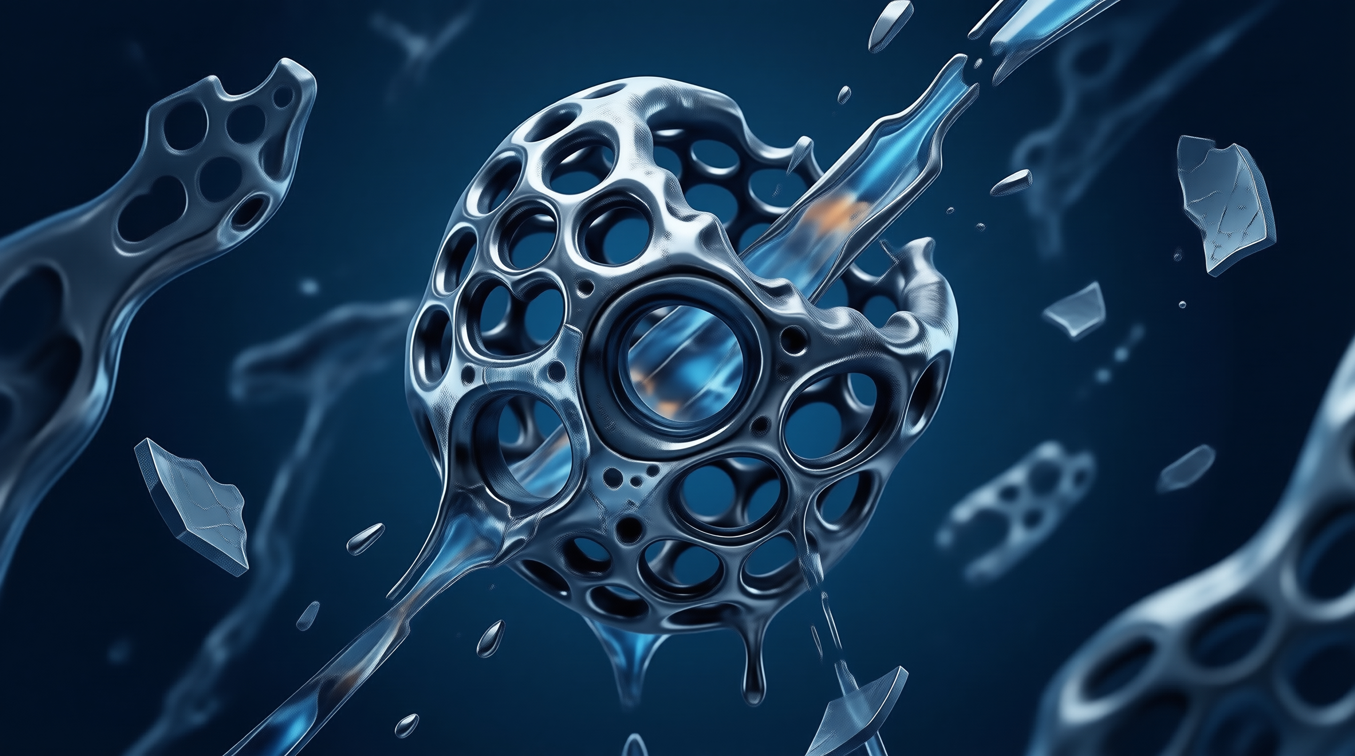 Abstract Porous Metallic Object