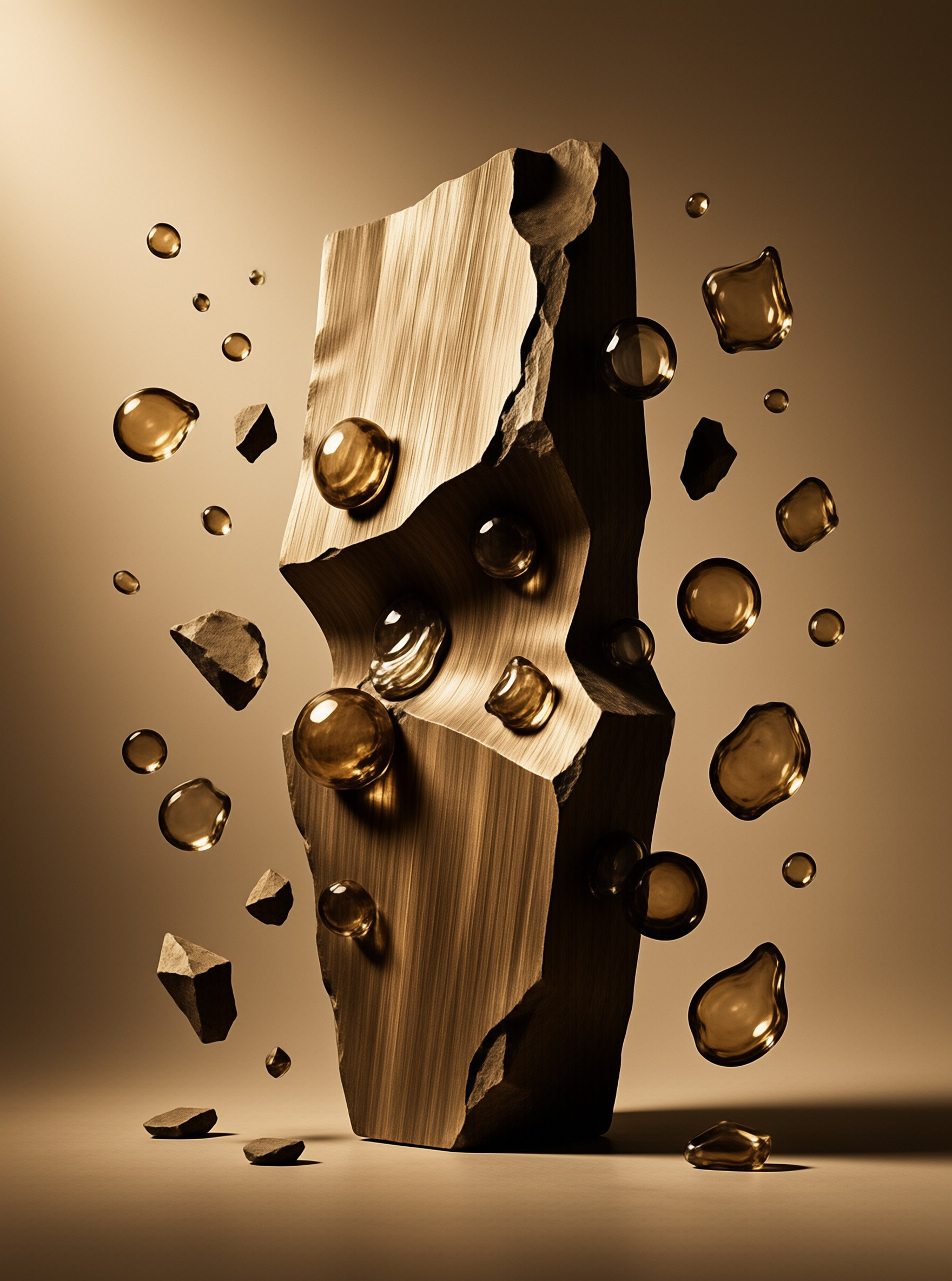Abstract Golden Shard
