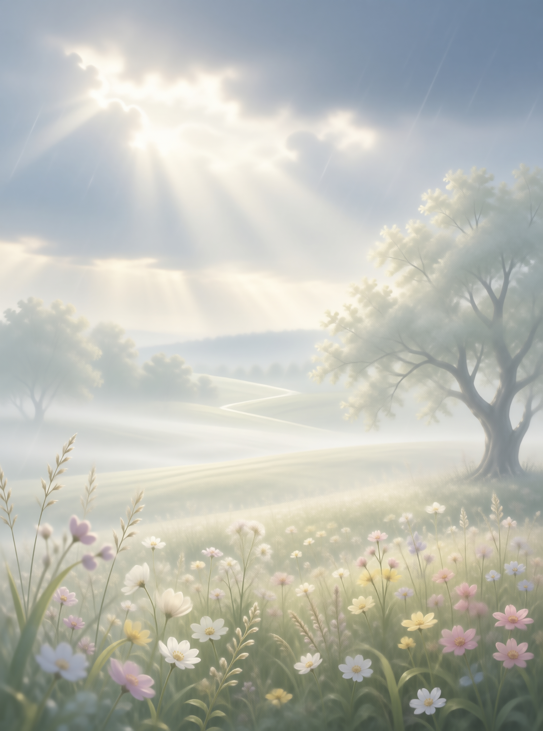 Misty Morning Landscape