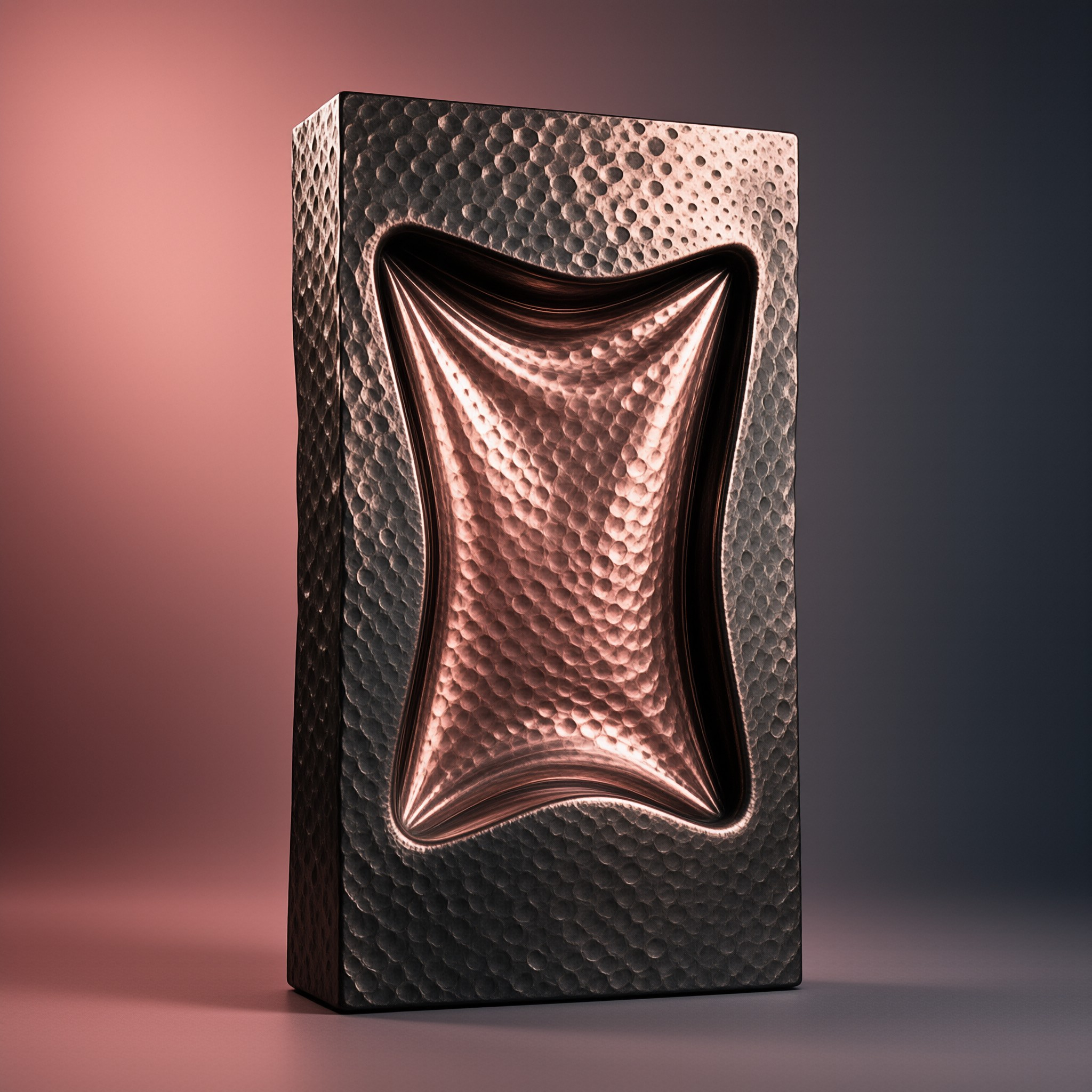 Recessed Textured Metal Block