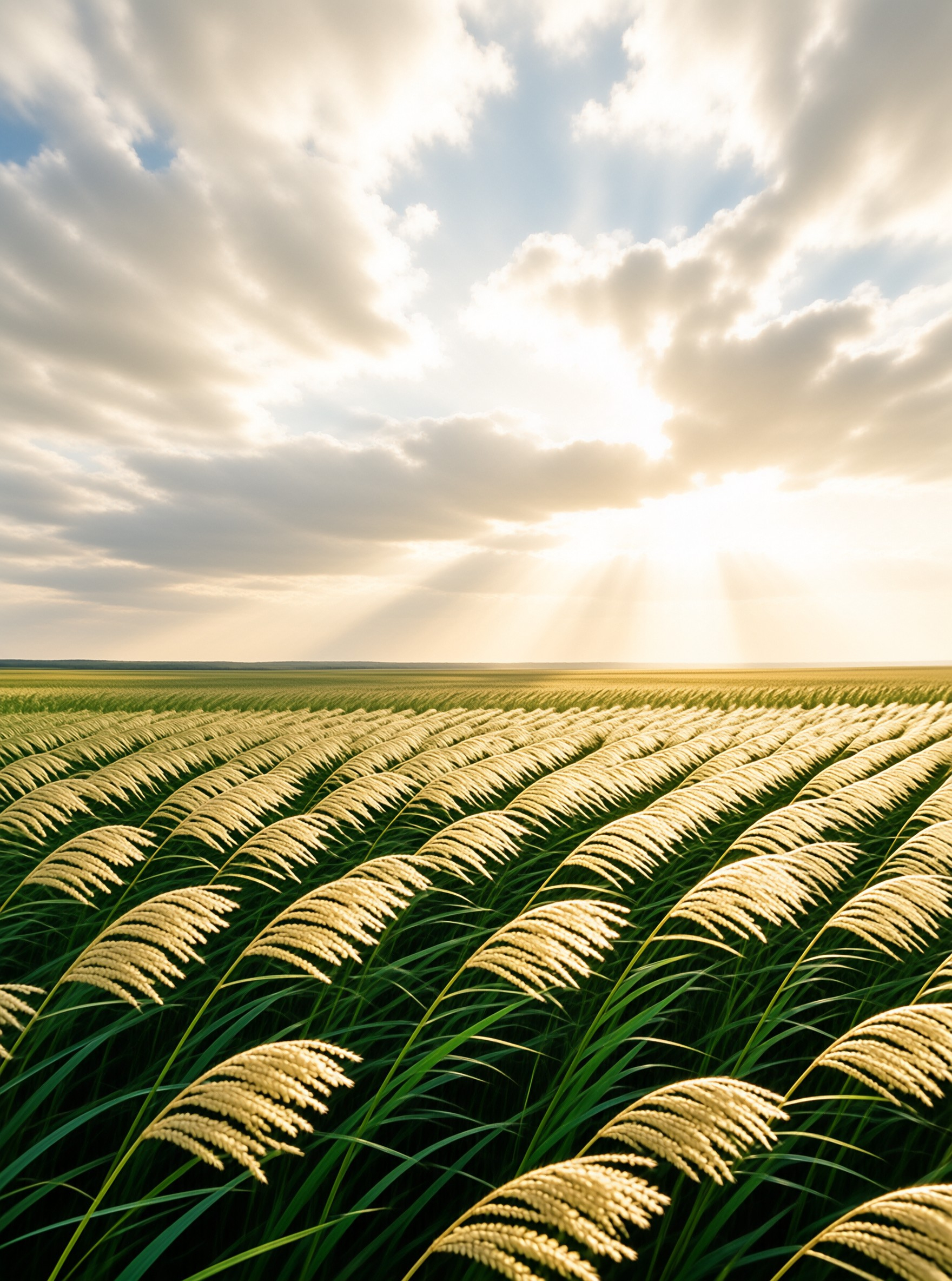 Sunlit Grain Field