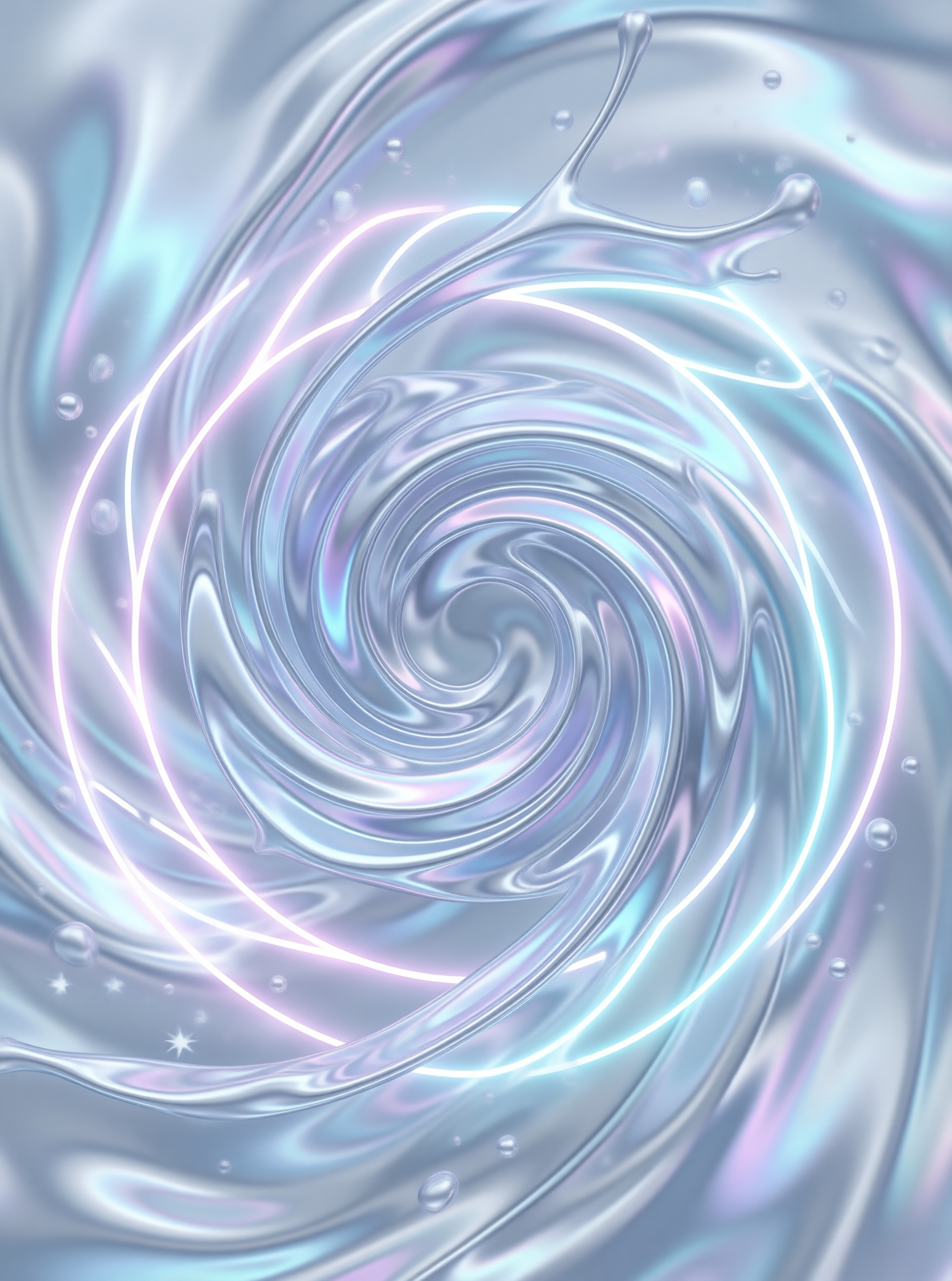 Iridescent Liquid Spiral