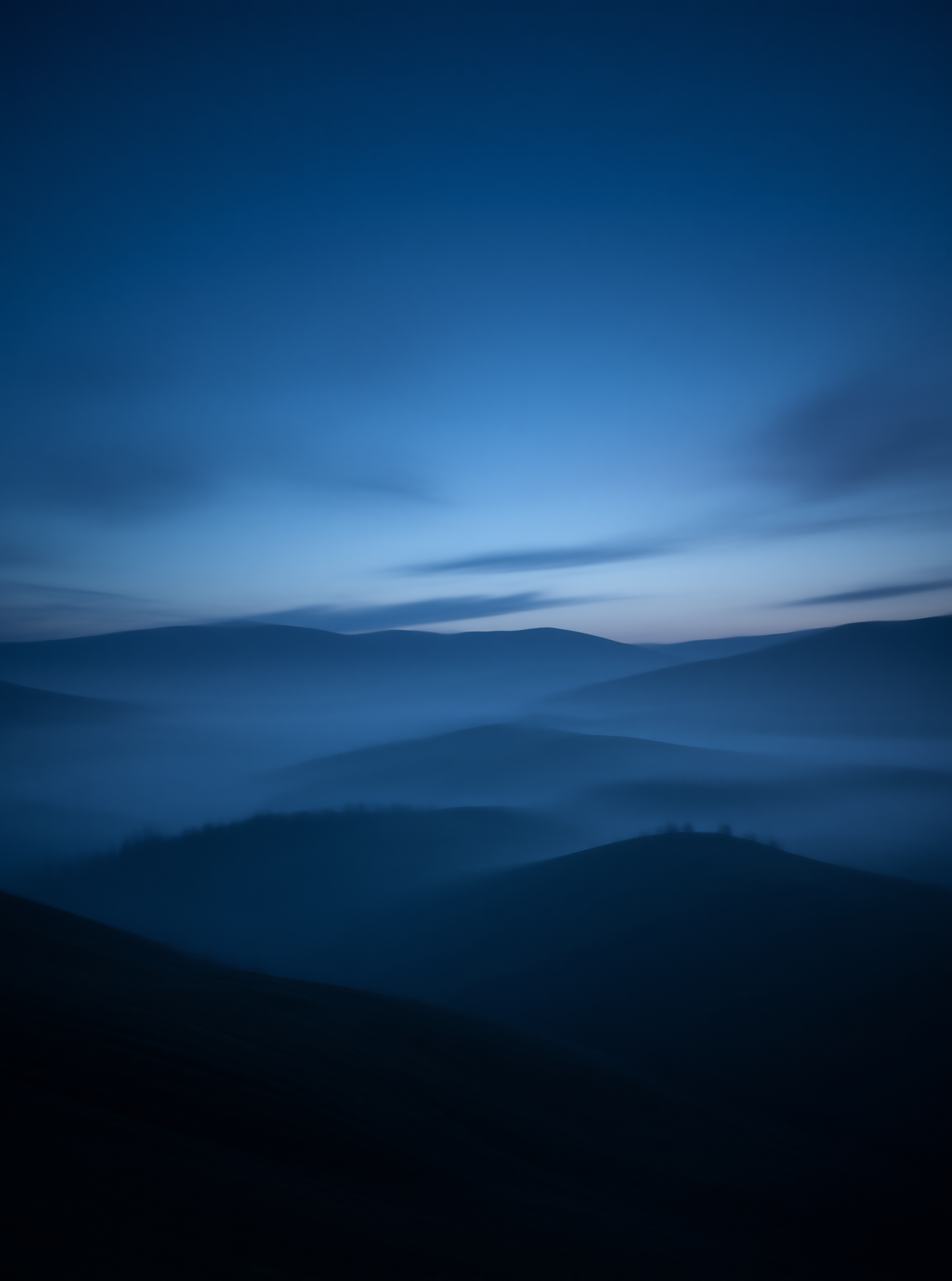 Misty Hills at Blue Hour