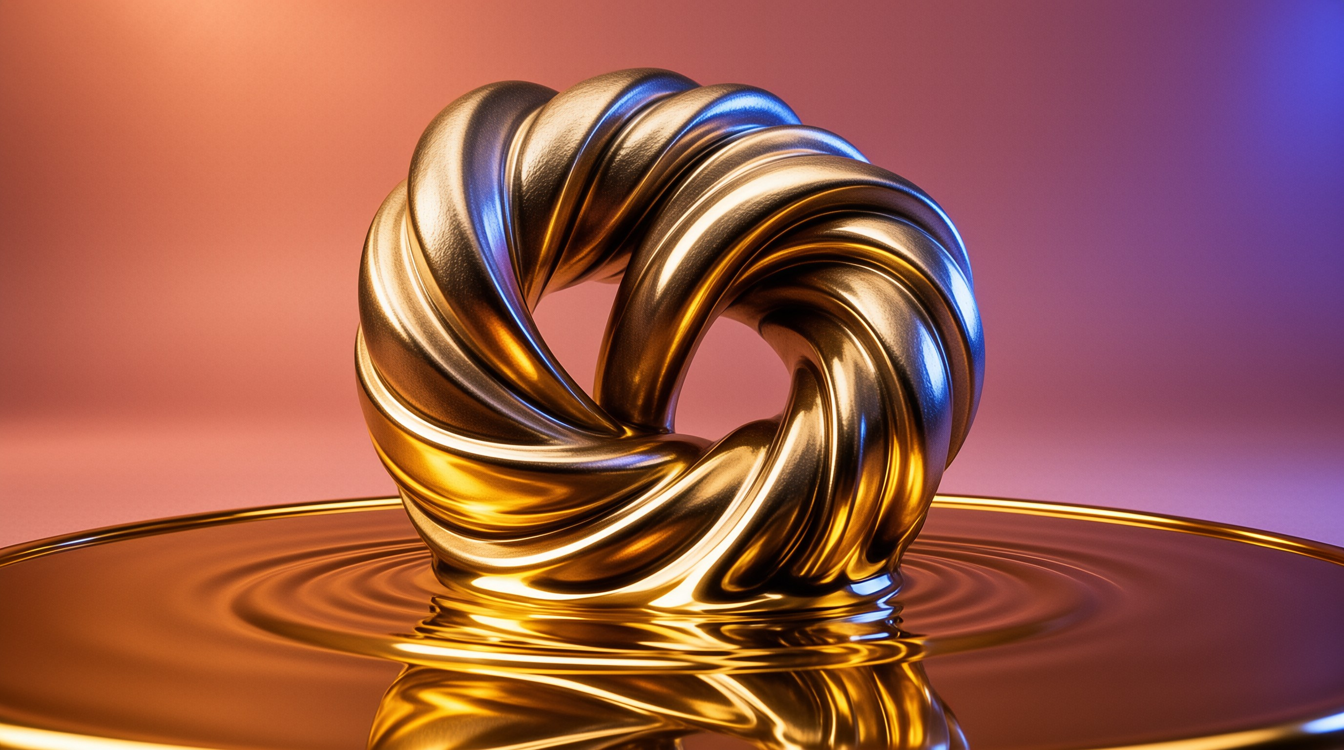 Abstract Golden Liquid Knot