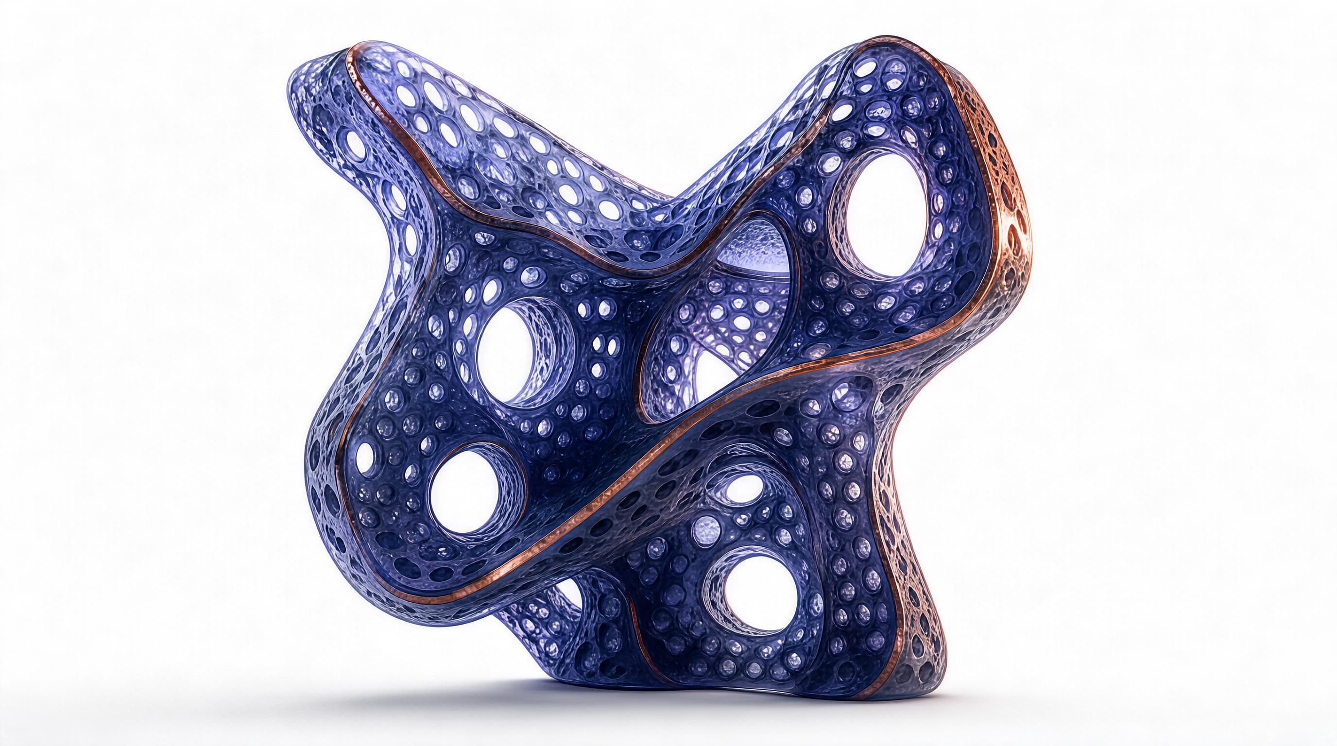 Abstract Blue Sculpture