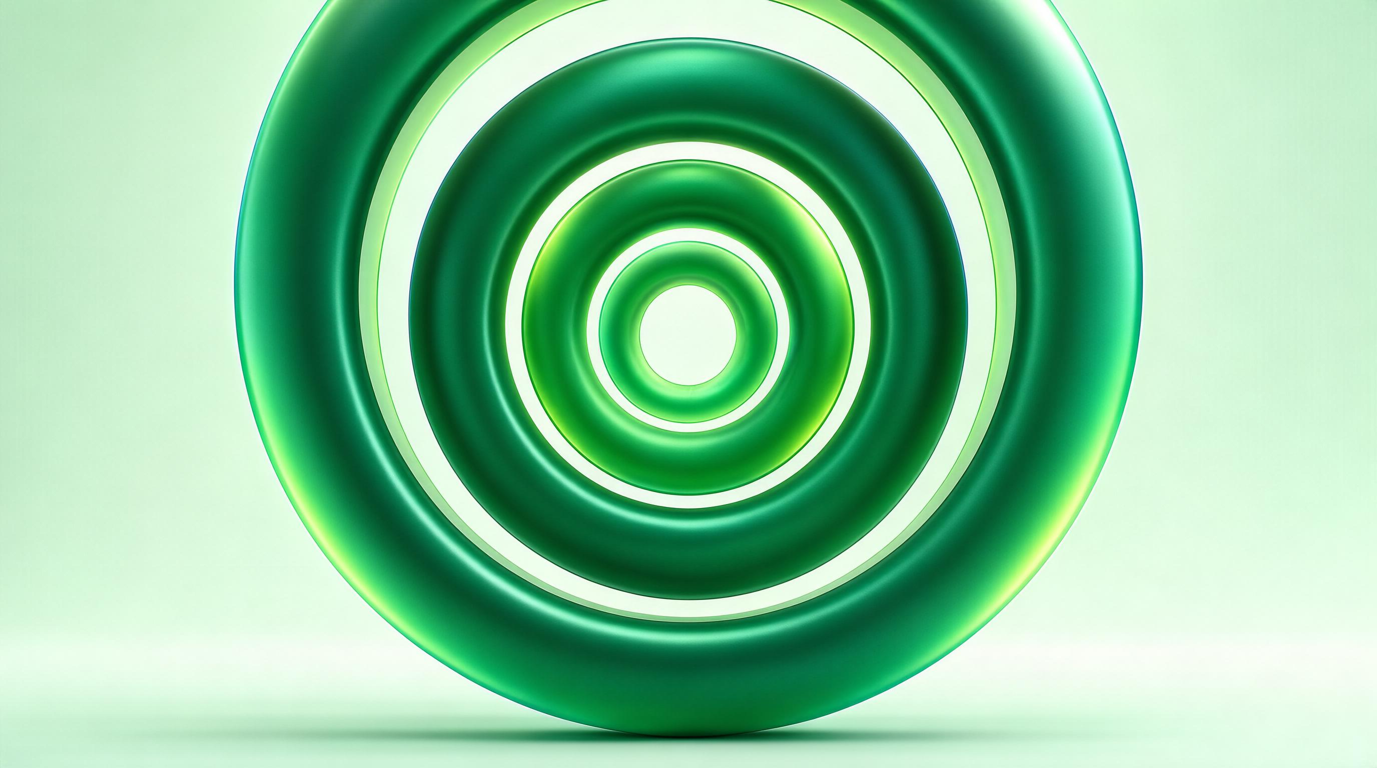 Green Concentric Circles