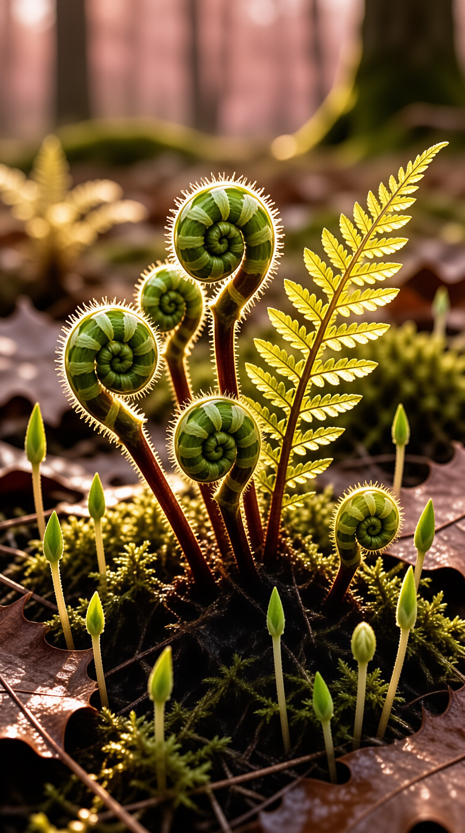 Emerging Fern Fiddleheads