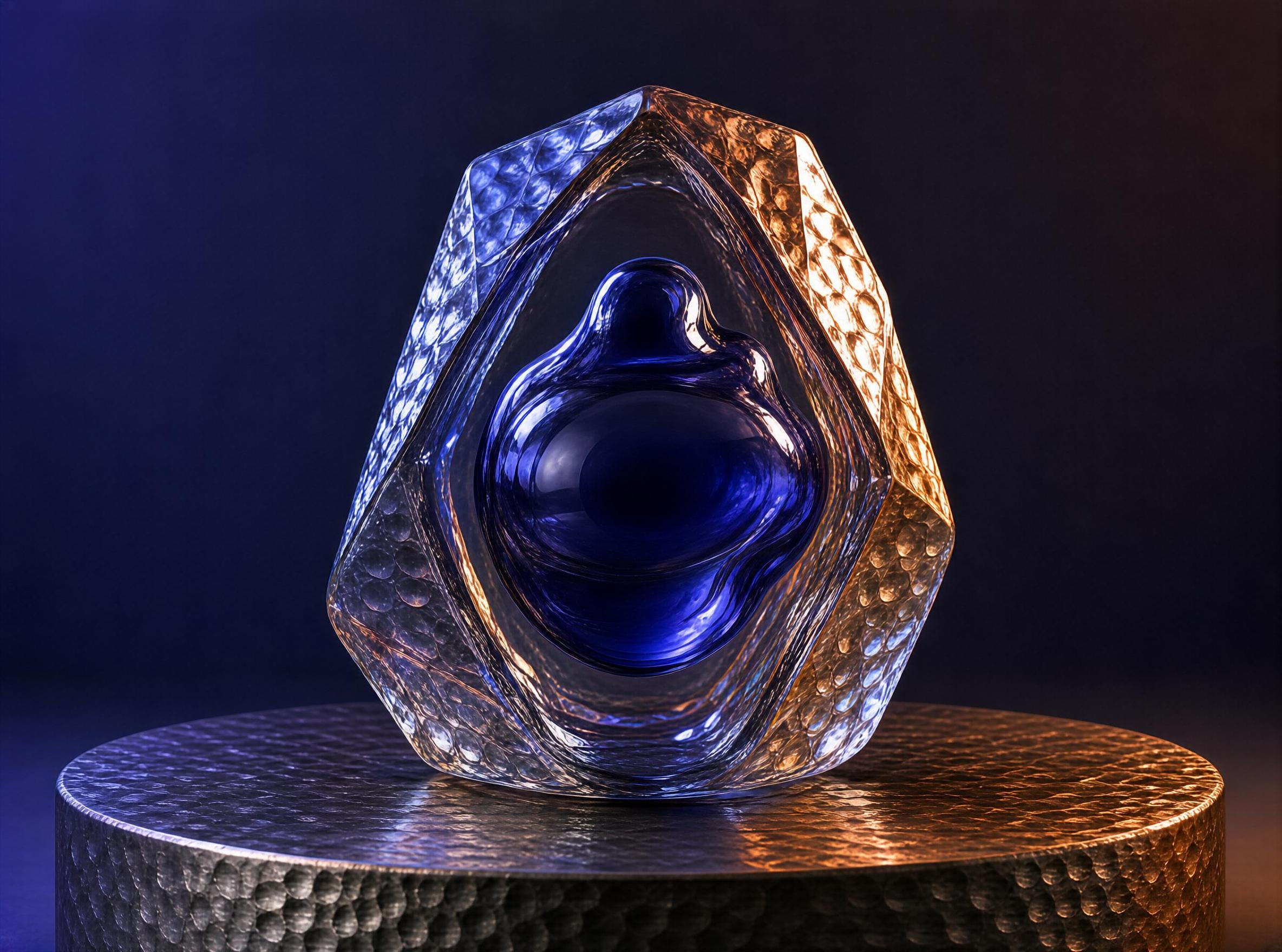 Luxury Blue Perfume Bottle