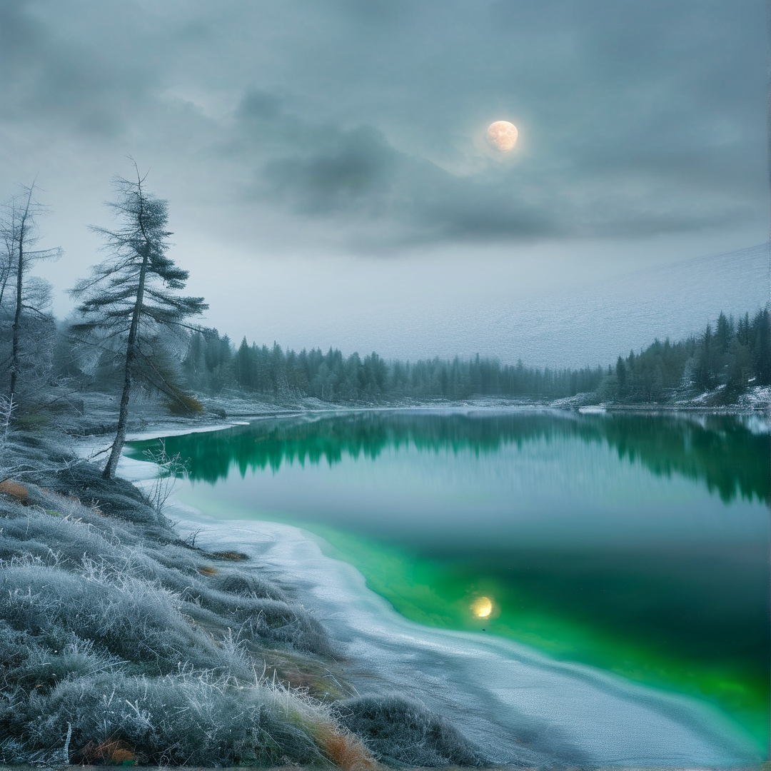 Moonlit Green Lake