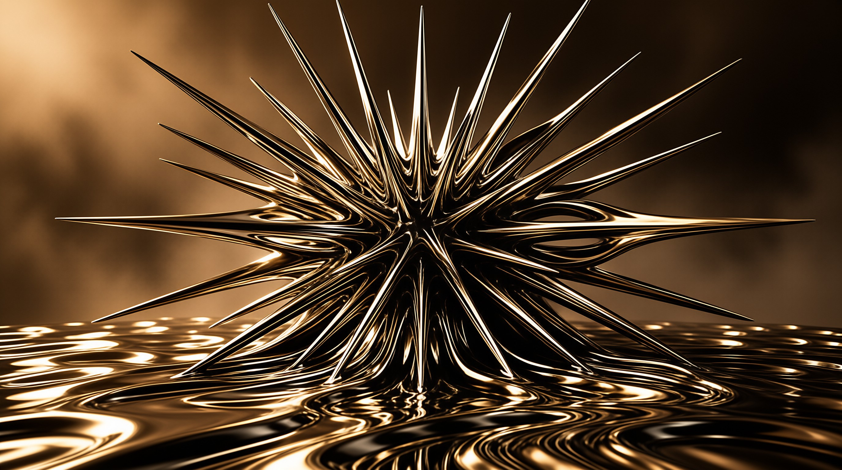 Golden Liquid Starburst