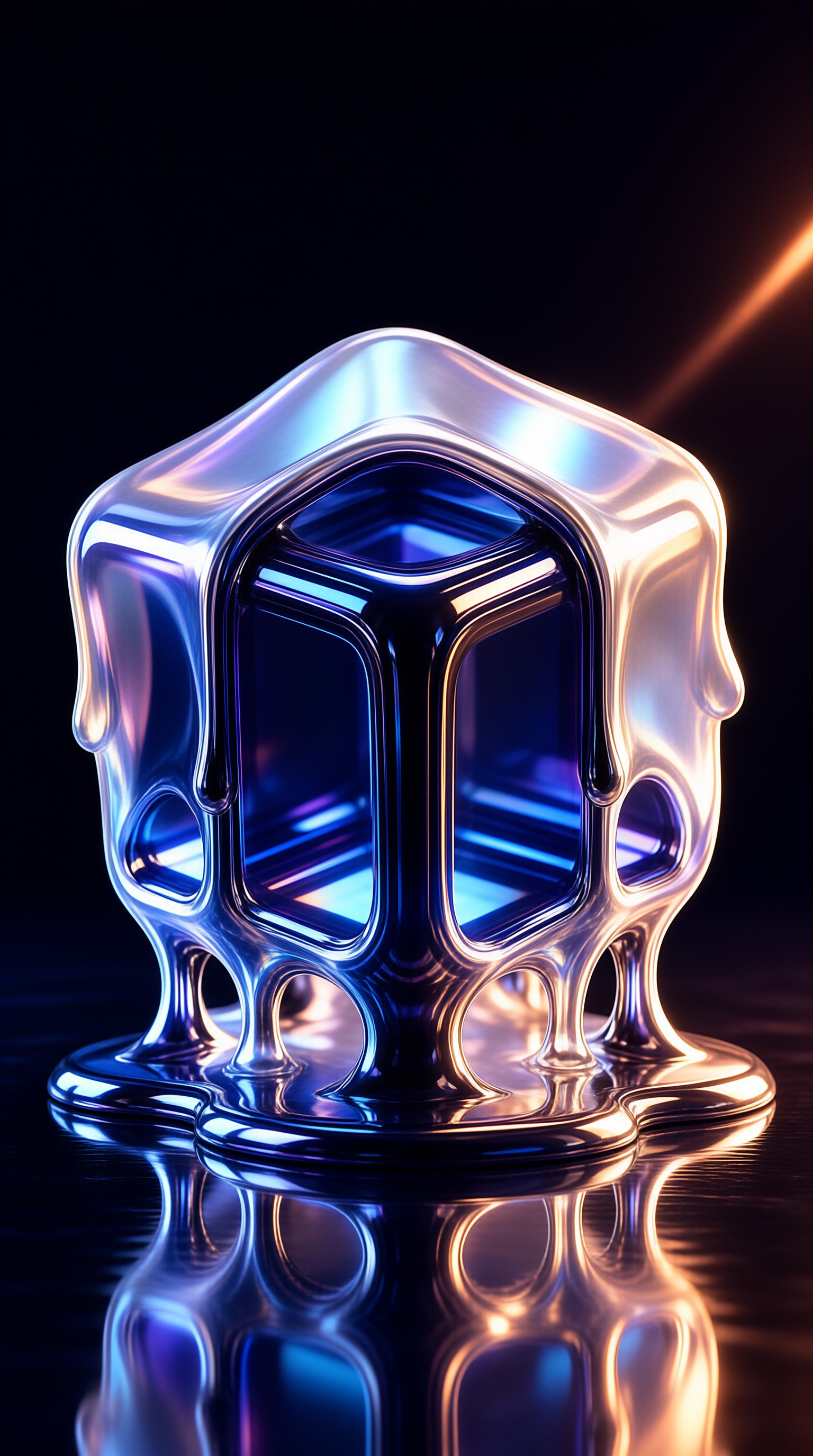 Surreal Liquid Metal Sculpture