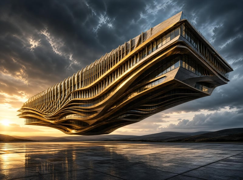 Golden Floating Architecture