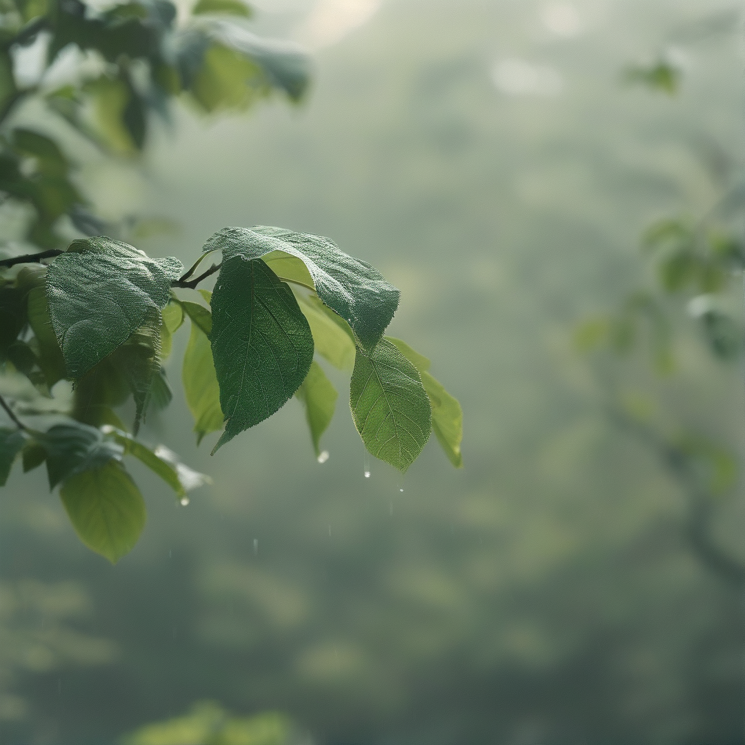 Rainy Green Leaves