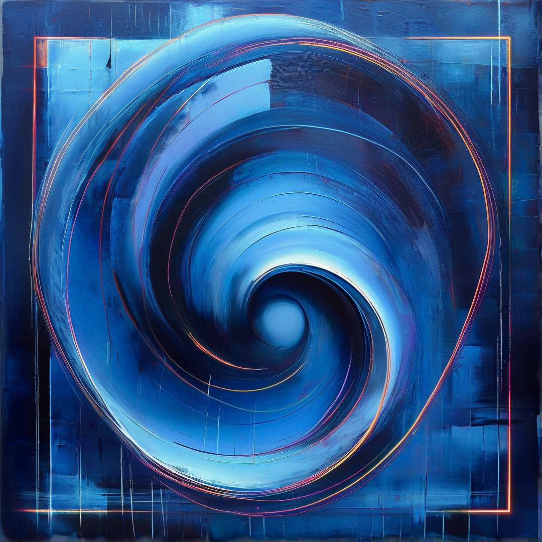 Blue Swirling Vortex