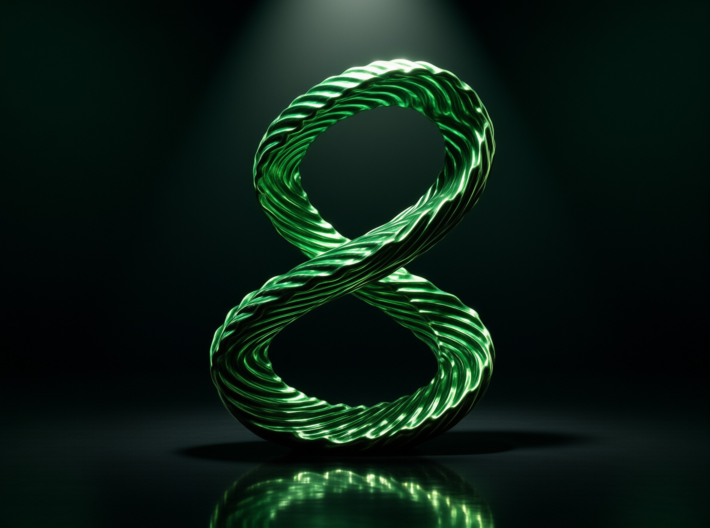 Metallic Green Infinity Loop