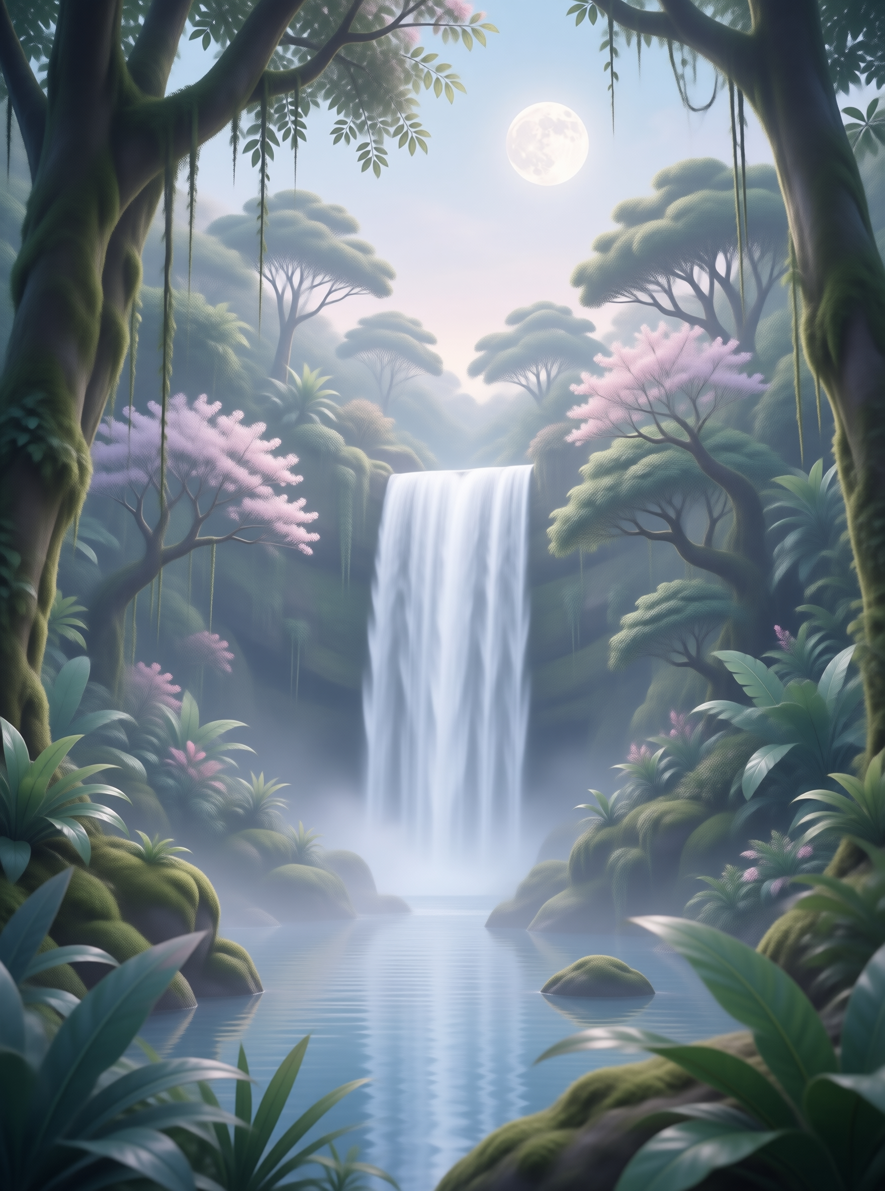 Ethereal Forest Waterfall
