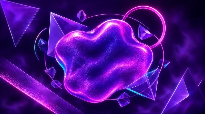 Neon Abstract Purple Blob