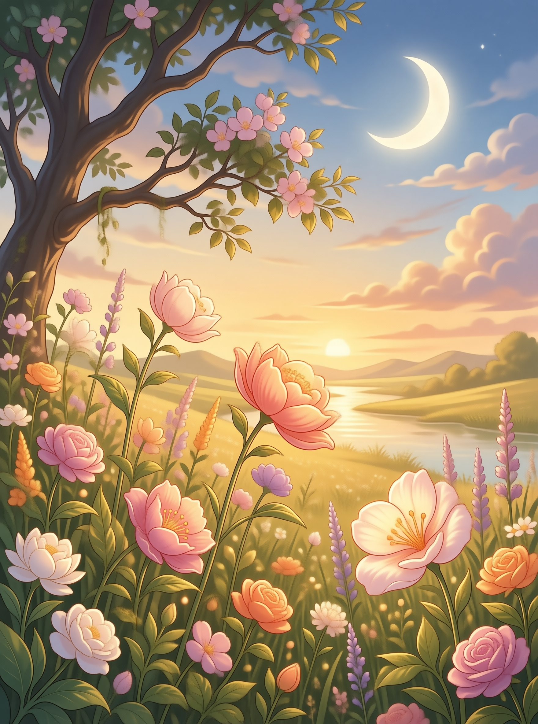 Twilight Flower Field