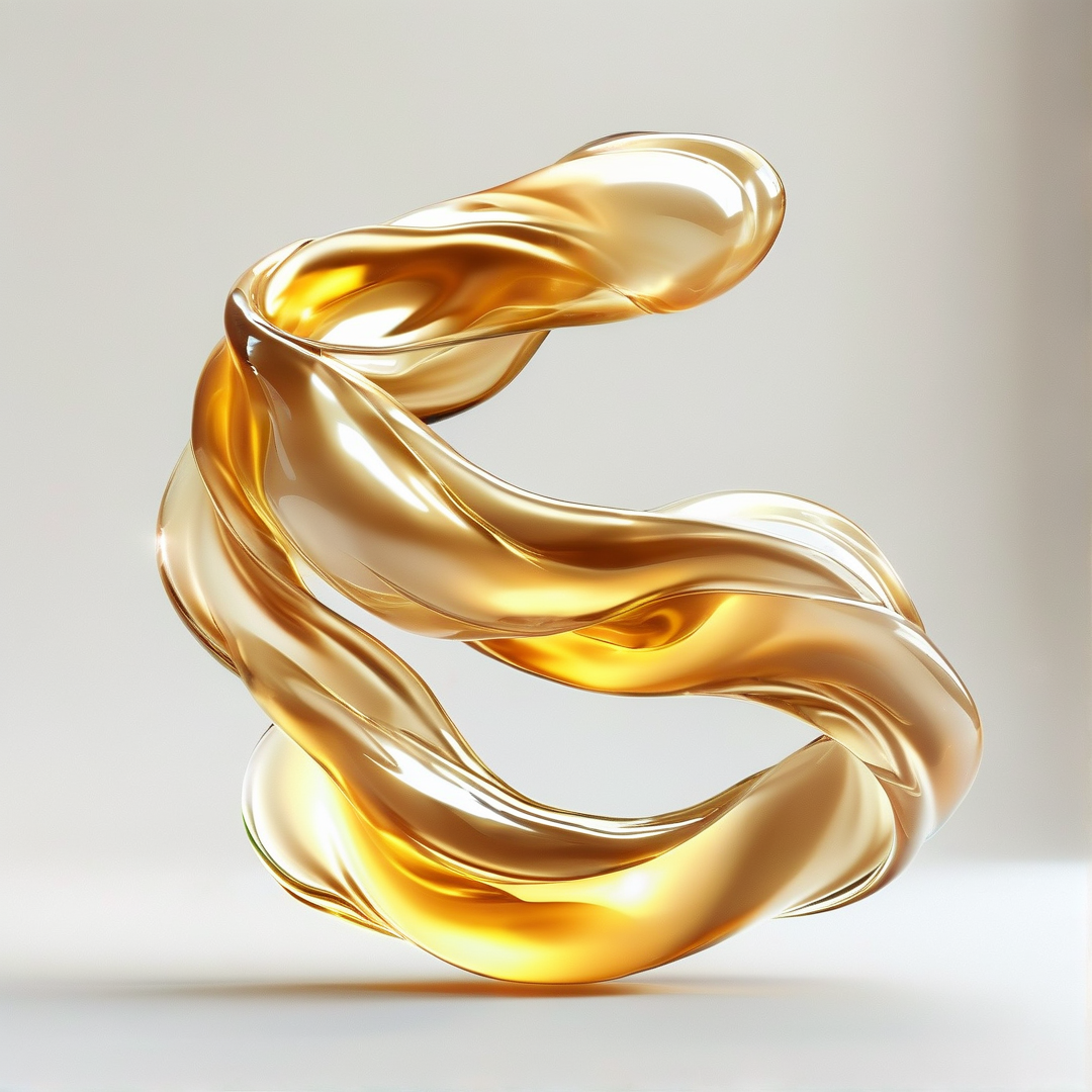 Abstract Golden Sculpture