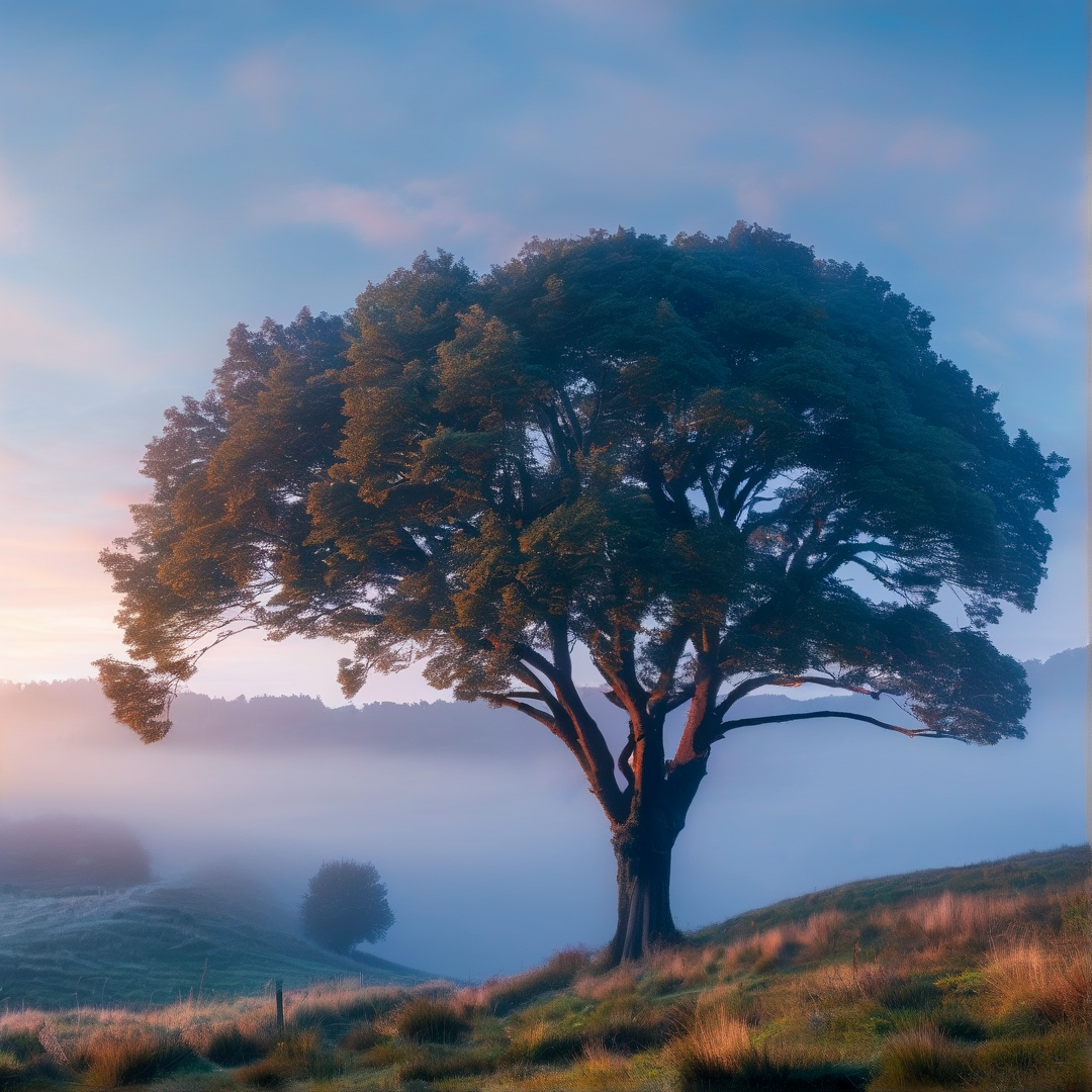 Misty Dawn Solitary Oak