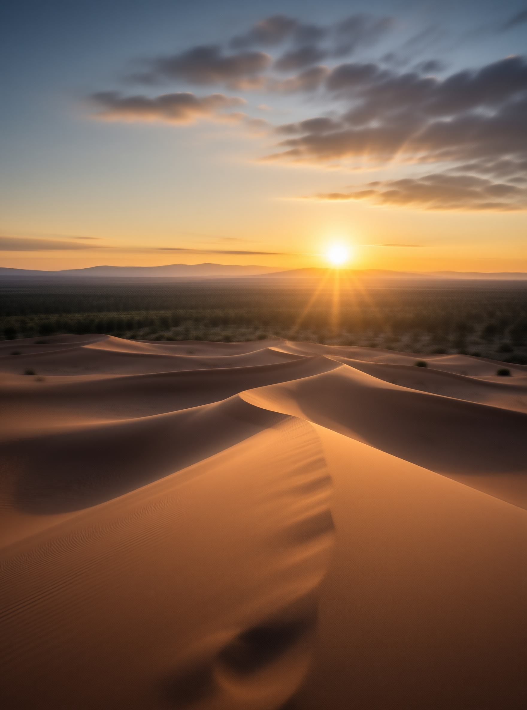 Golden Desert Sunset