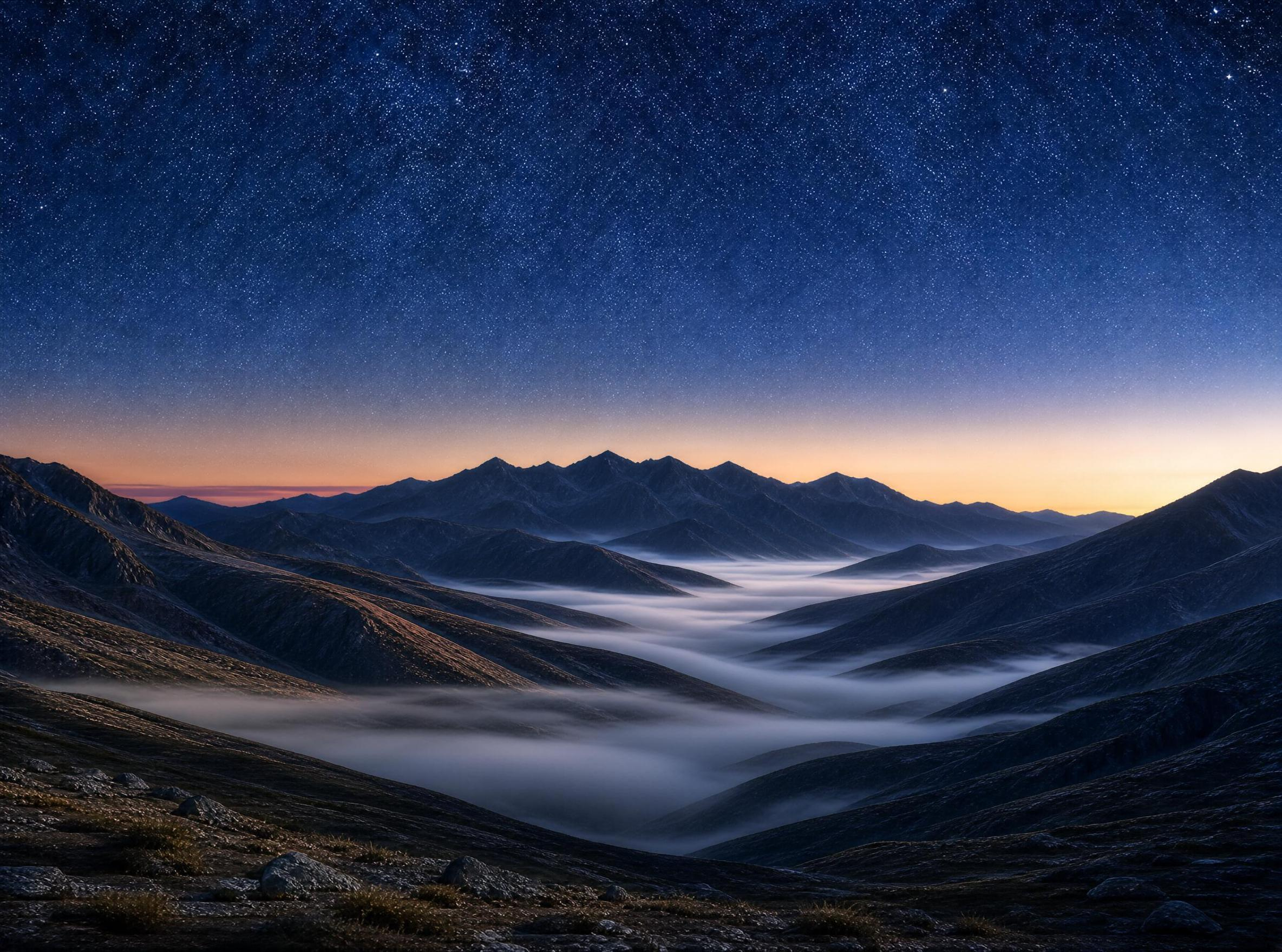 Mountain Night Sky
