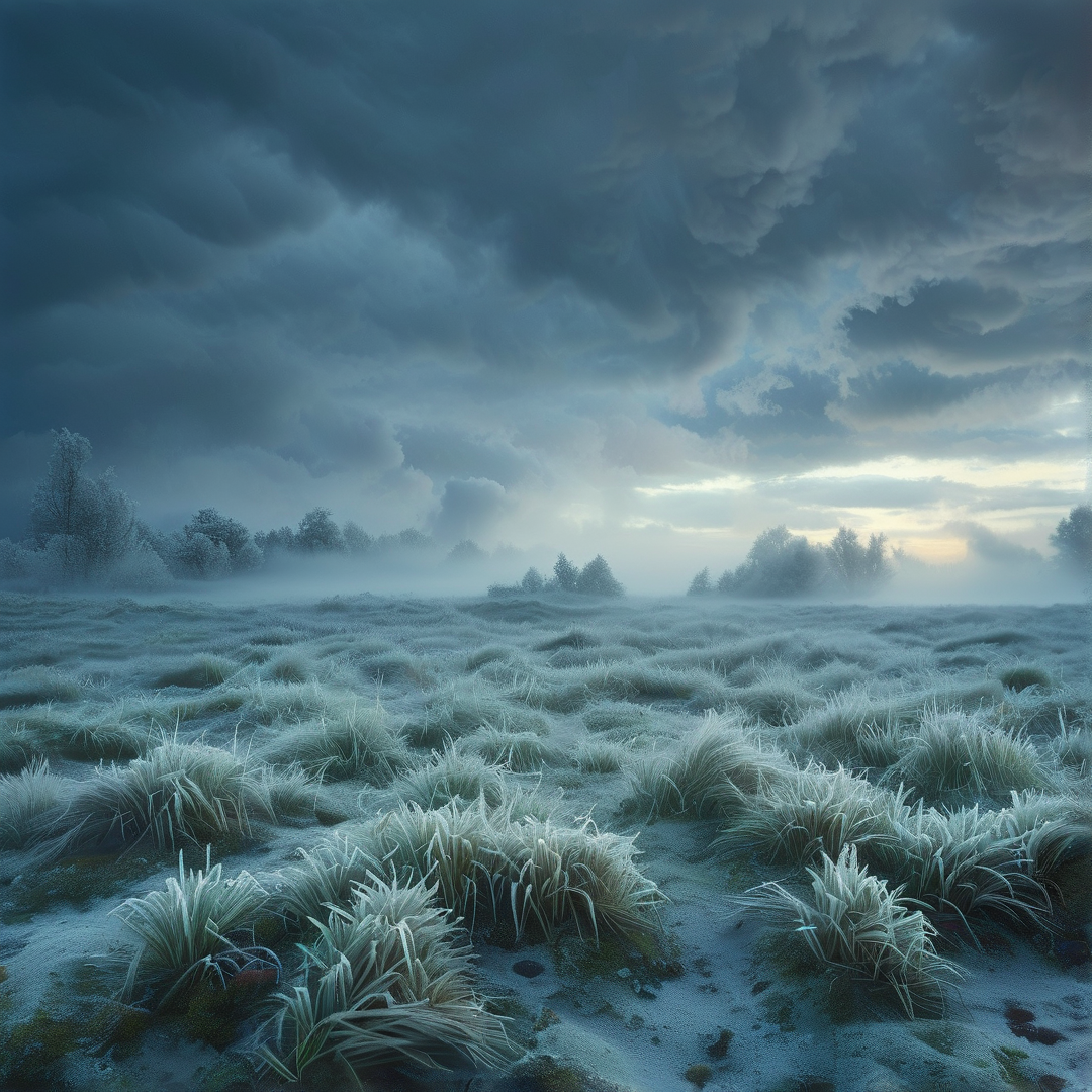 Frosted Field at Dawn