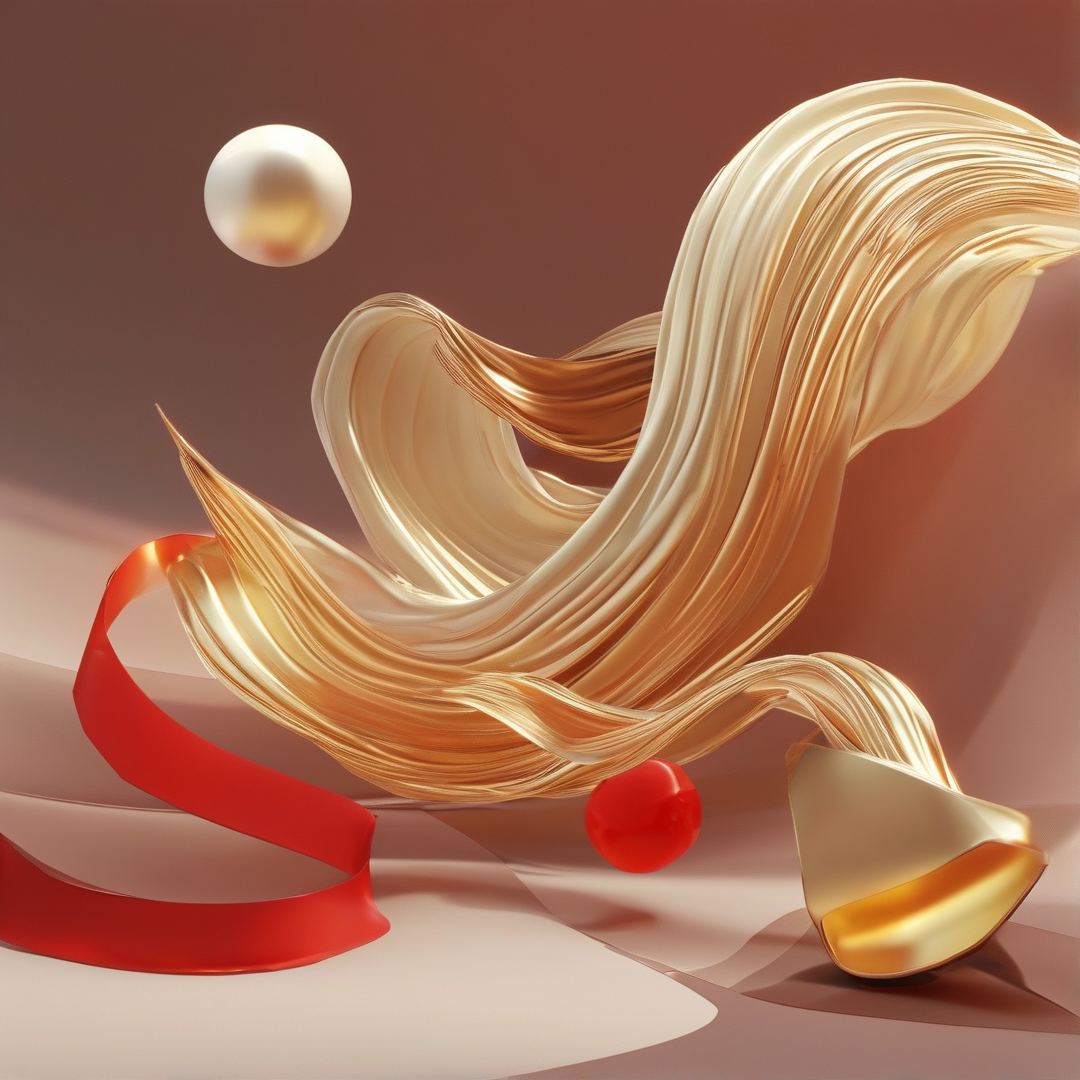 Abstract Golden Ribbon