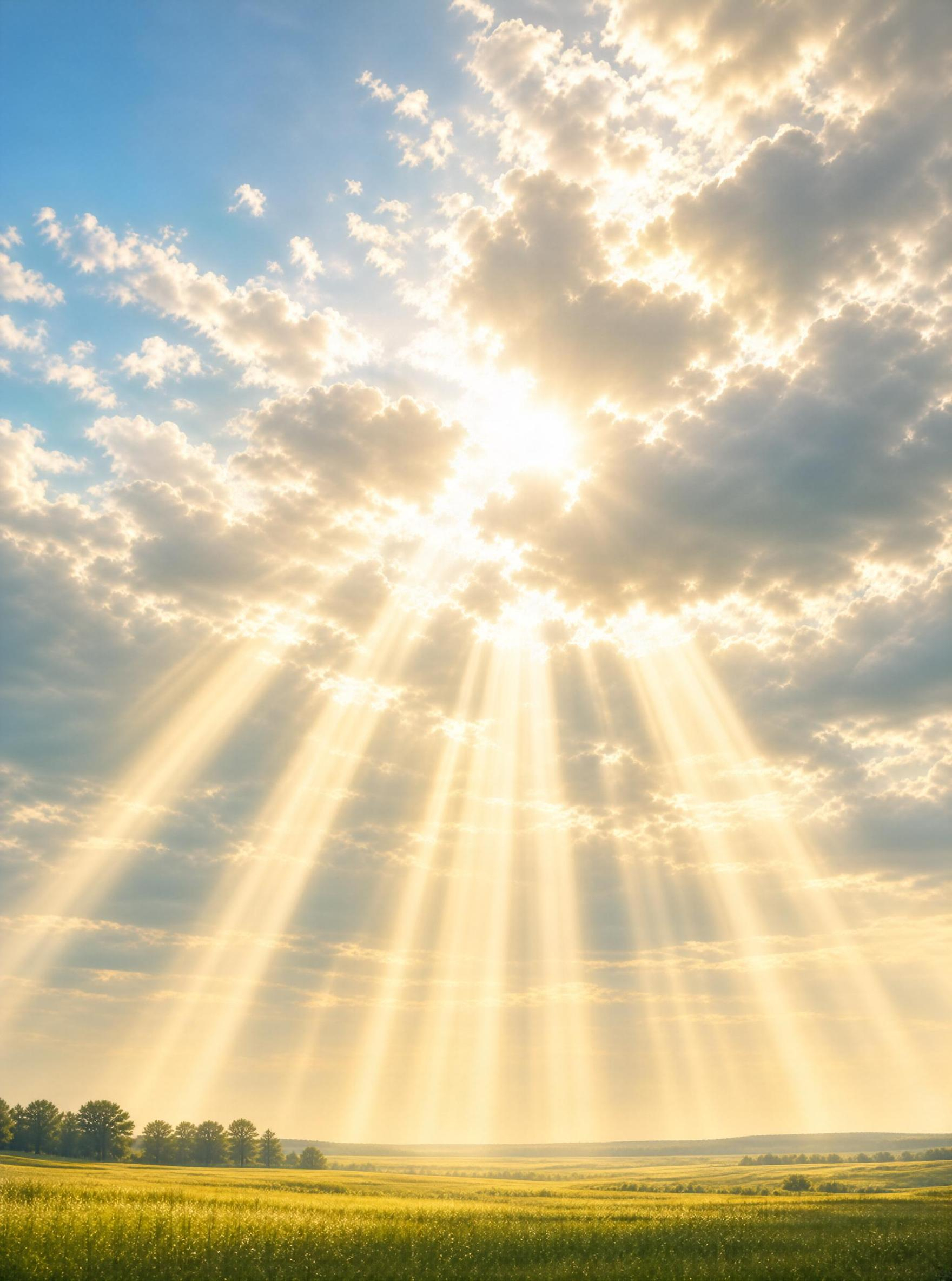 Sunlight Over Field
