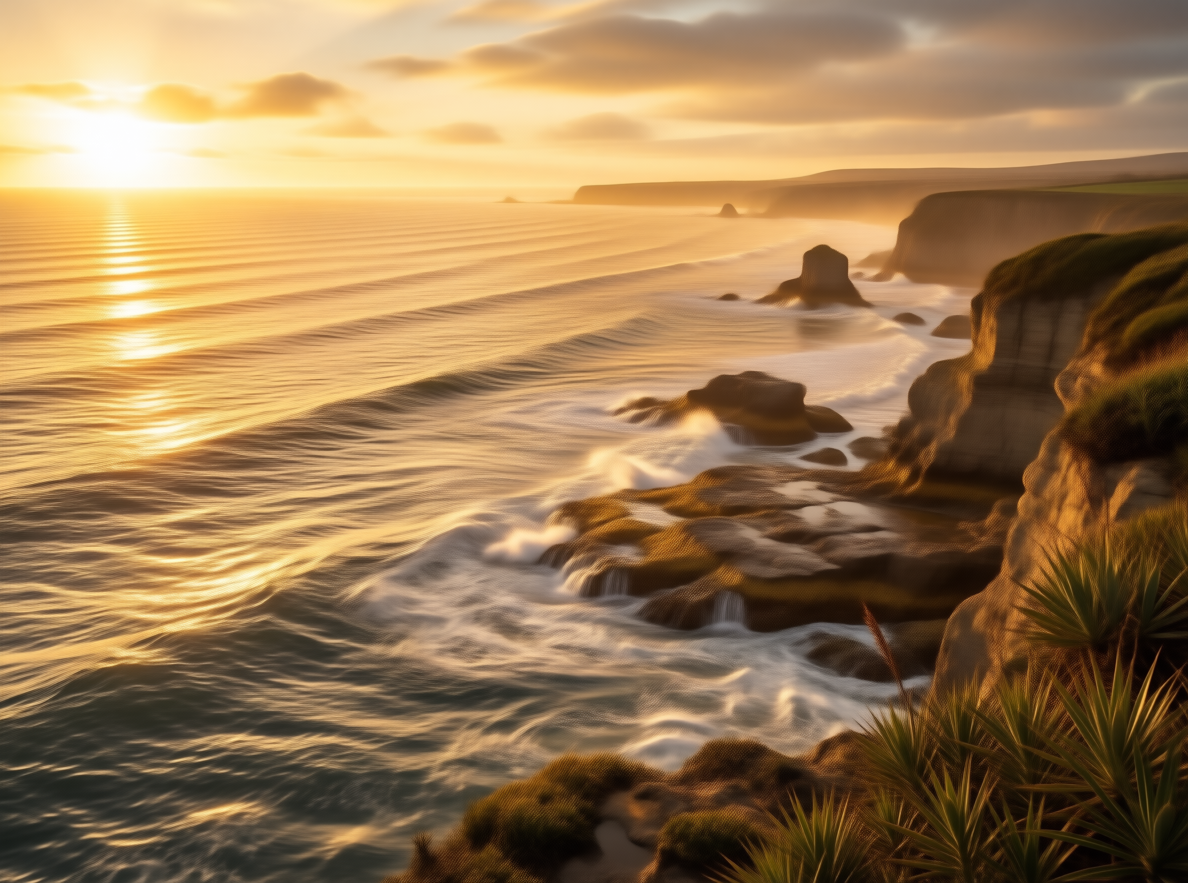 Sunset Coastline Landscape