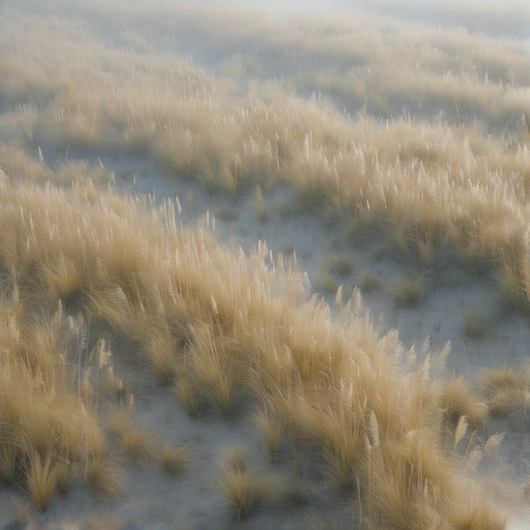Misty Golden Grass