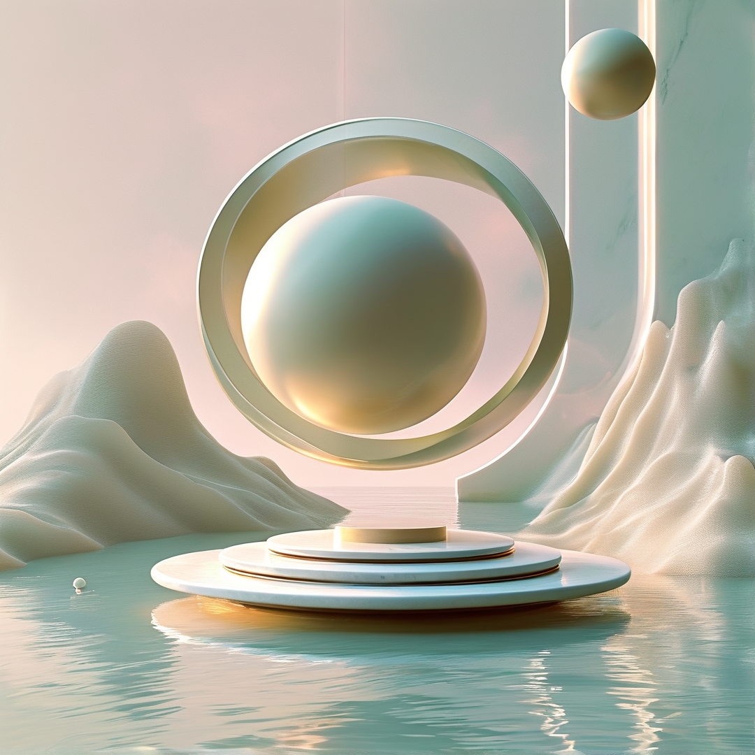 Abstract Minimalist 3D Scene