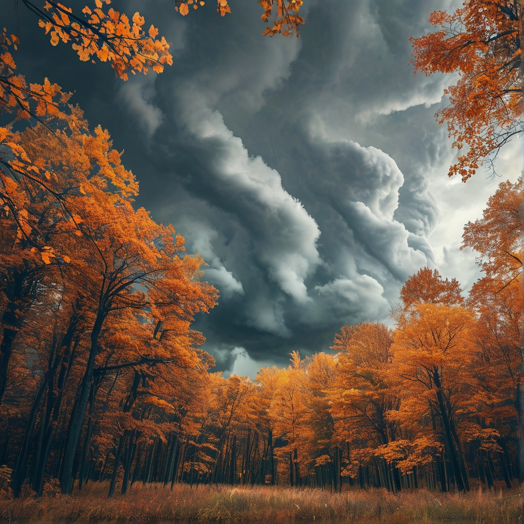 Stormy Autumn Forest