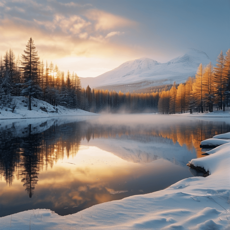 Winter Lake Sunrise