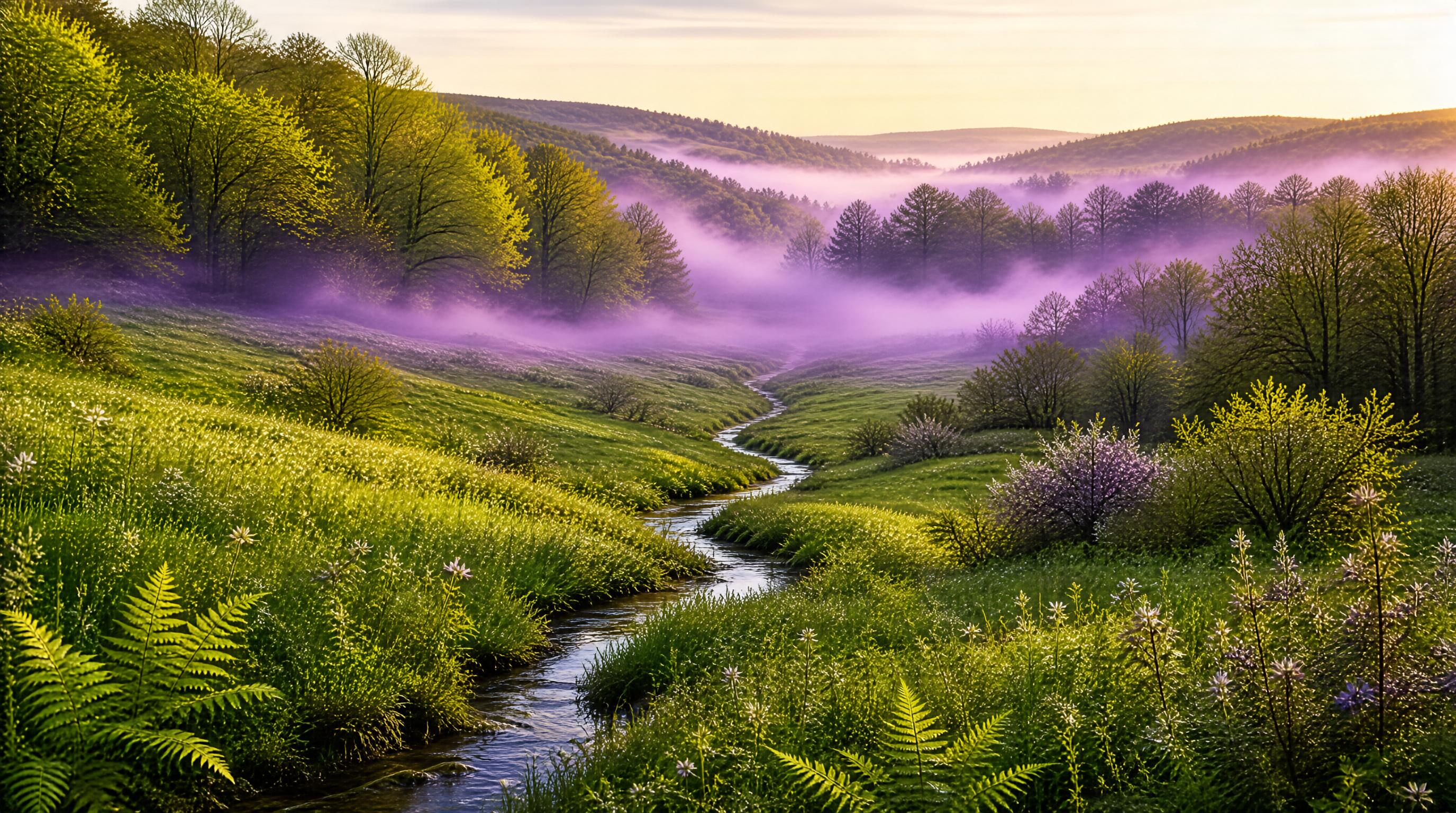 Misty Morning Landscape