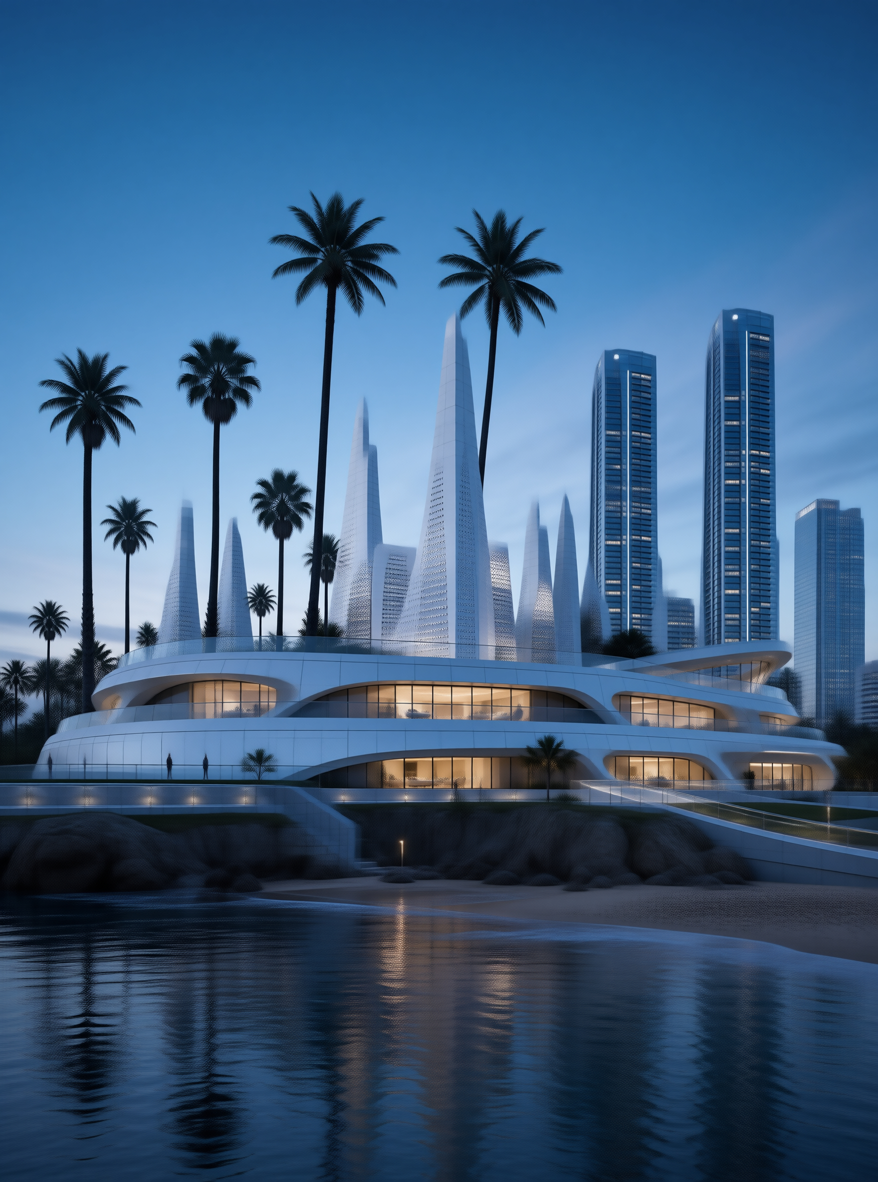Futuristic Waterfront Complex