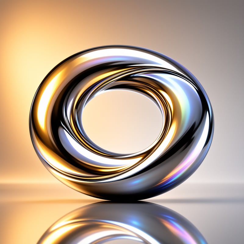 Abstract Chrome Ring