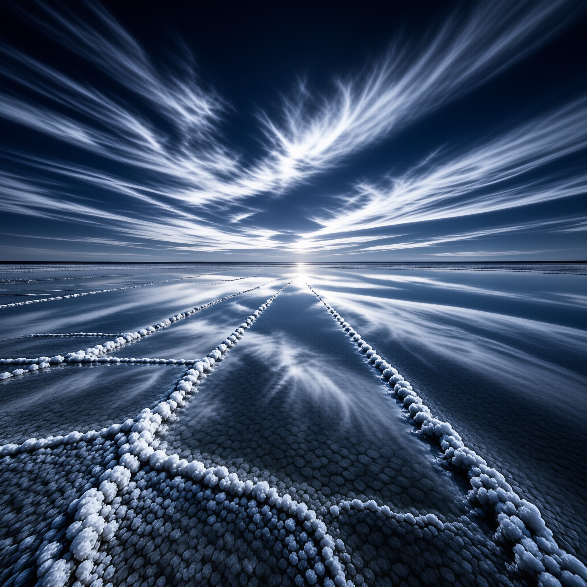 Surreal Blue Horizon Paths
