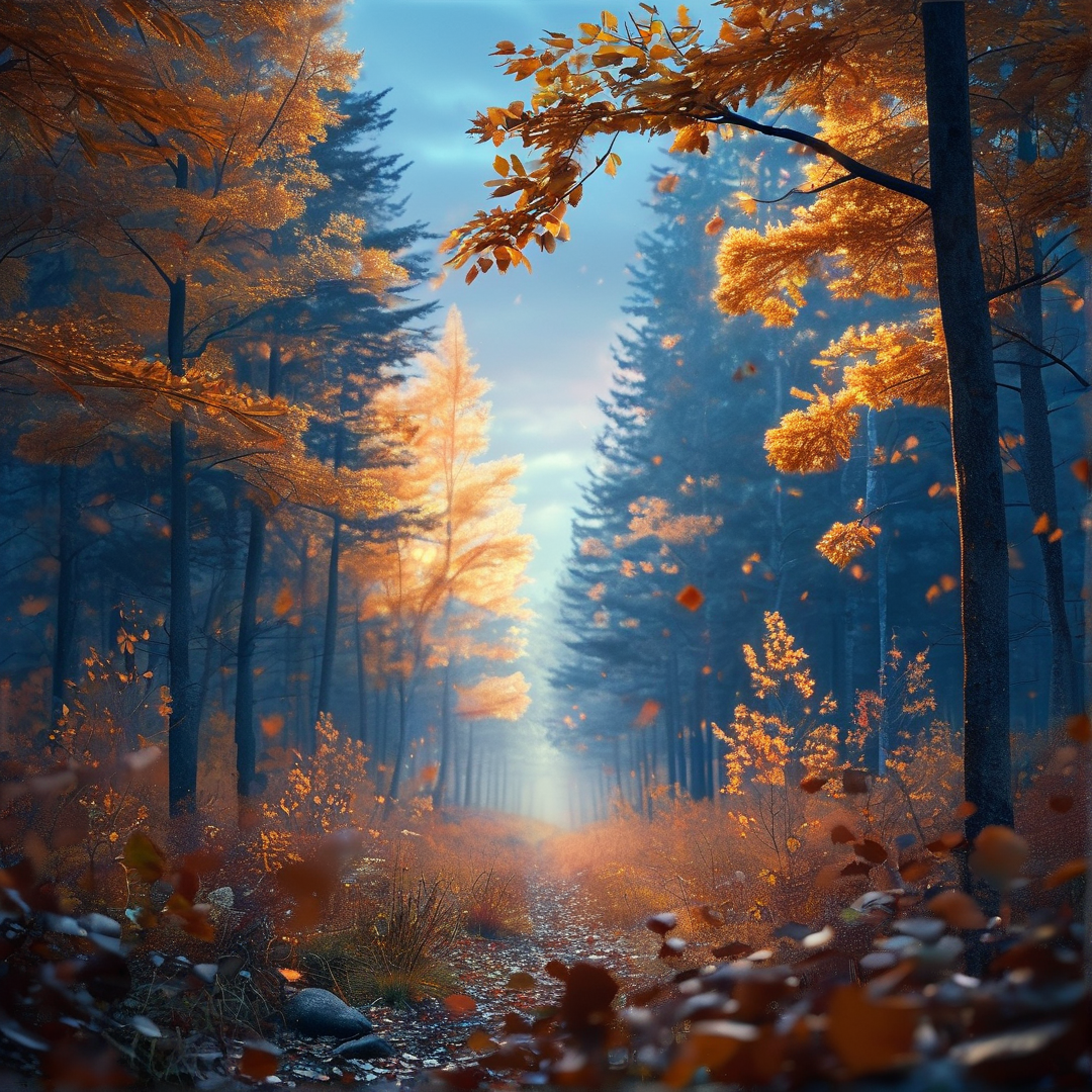 Golden Autumn Forest