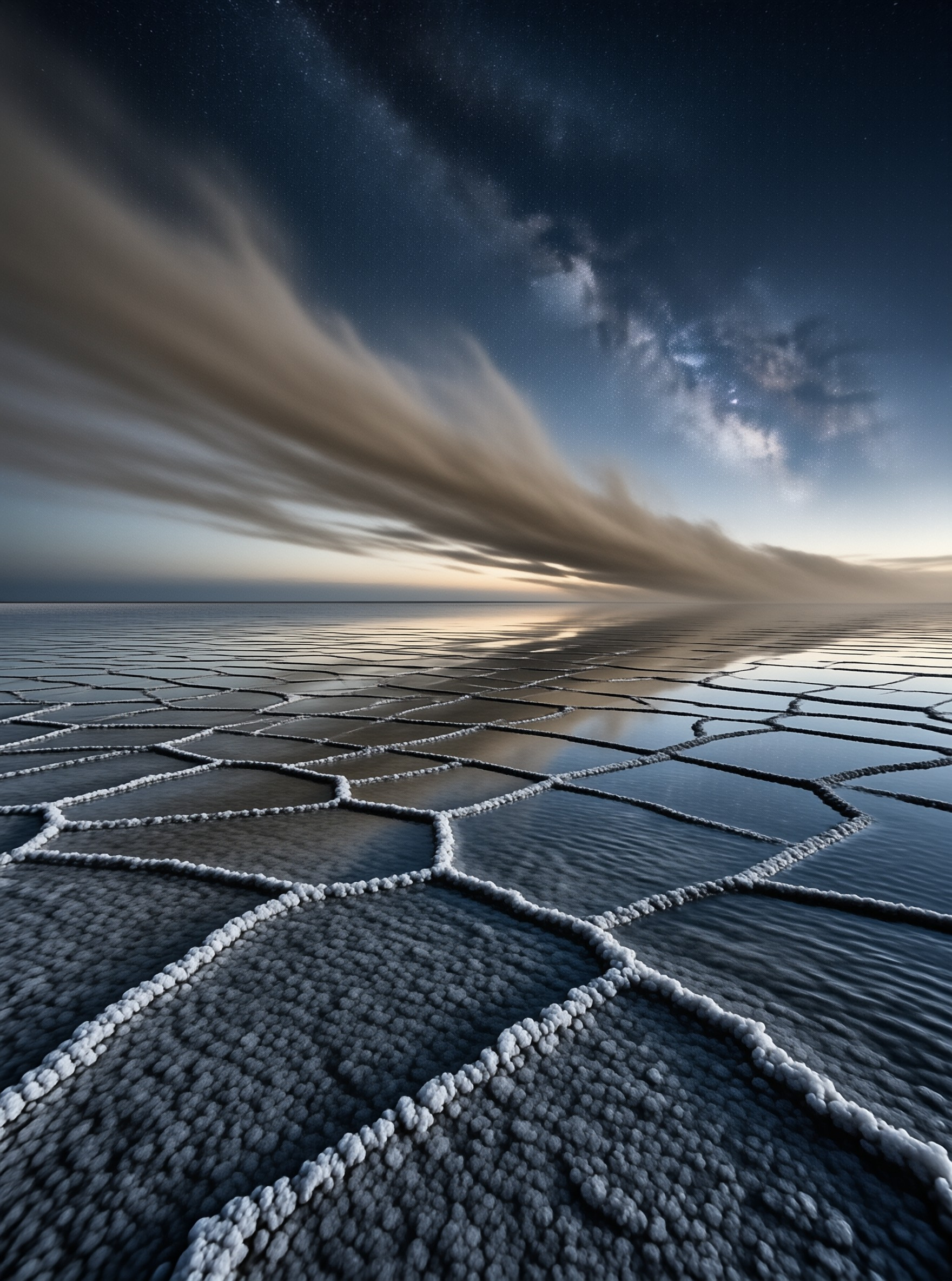 Starlit Cracked Earth