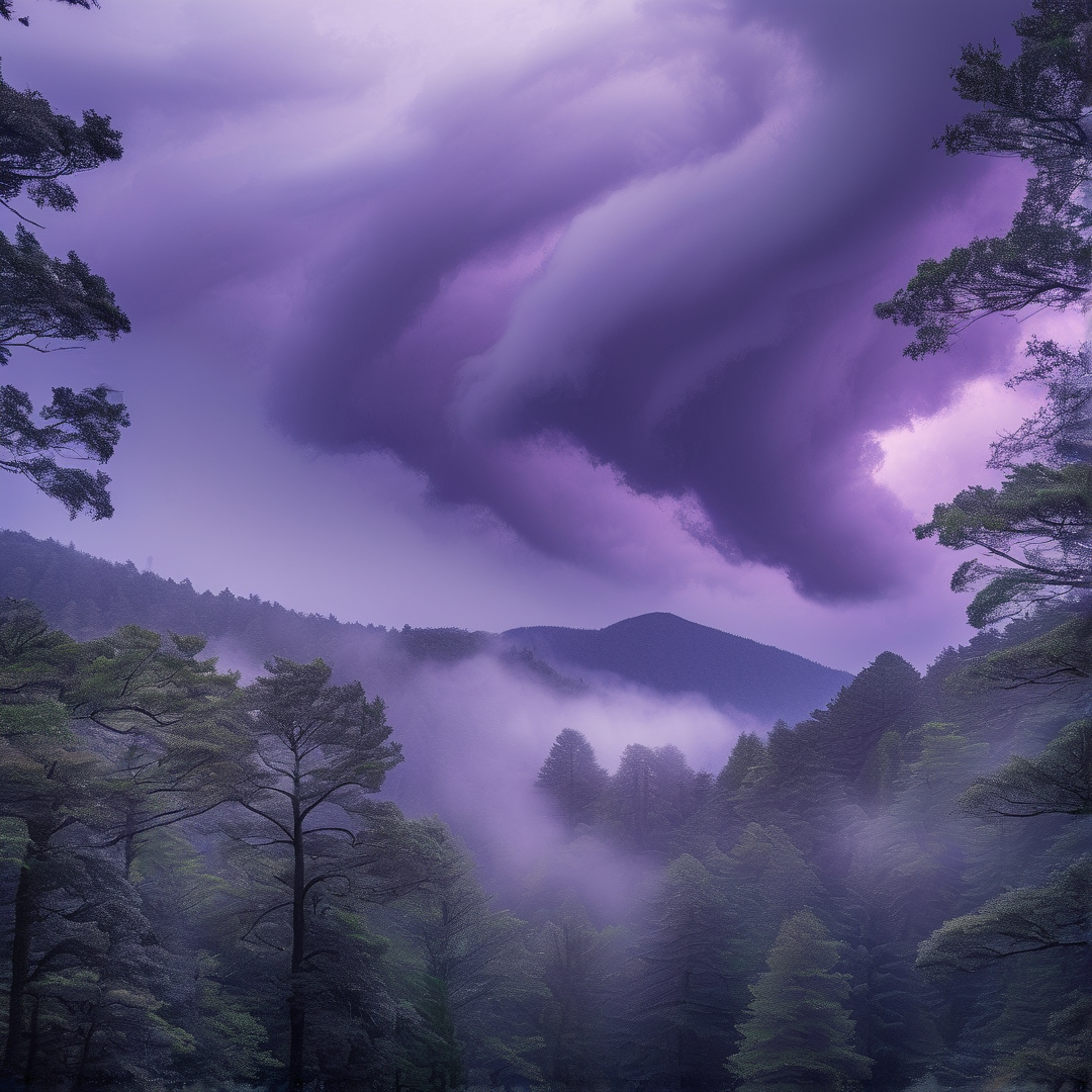 Mystical Purple Forest