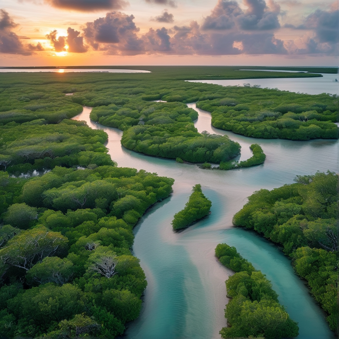 Mangrove Forest at Sunset