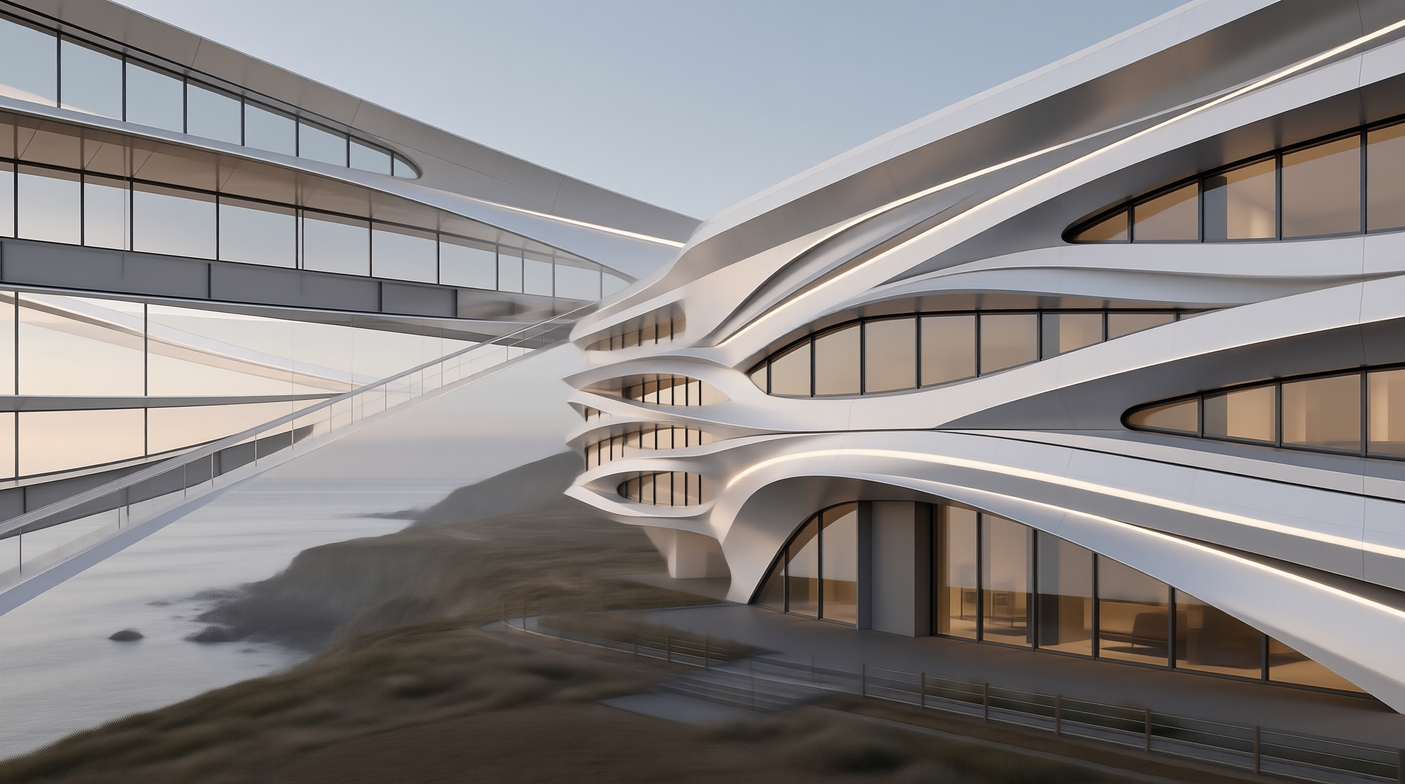 Futuristic Coastal Building